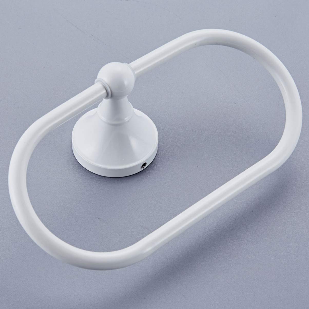 Vosarea White Towel Ring Hand Towel Holder Oval Towel Hanger Holder Modern Chrome Towel Wall Mounted Hanging Rack For Toilet Bat