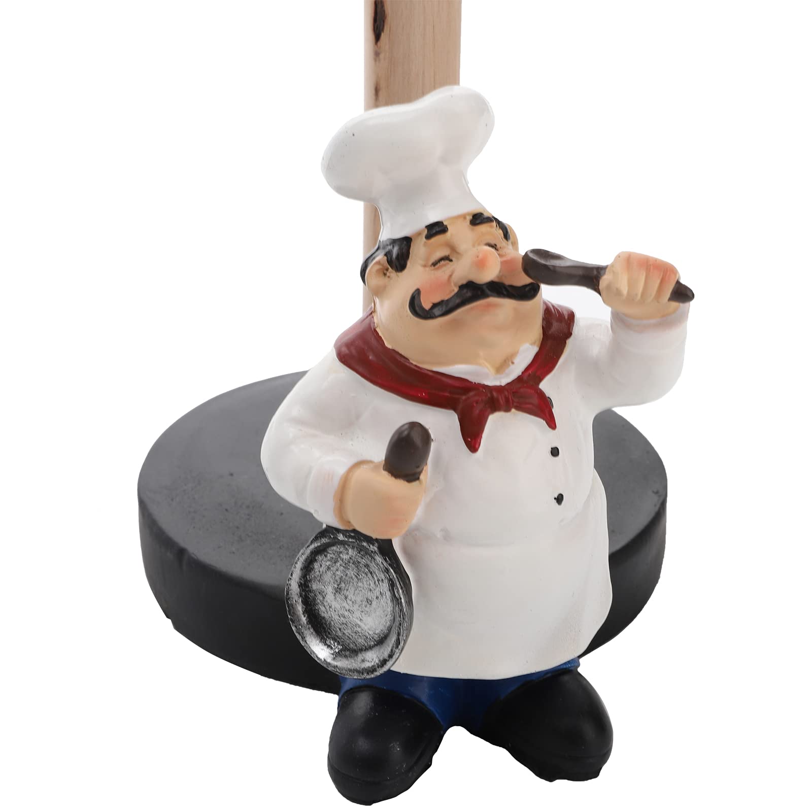Suwimut Chef Style Paper Towel Holder, Resin Crafts Display Chef Figurines Creative Roll Paper Stand For Countertop Kitchen Cafe