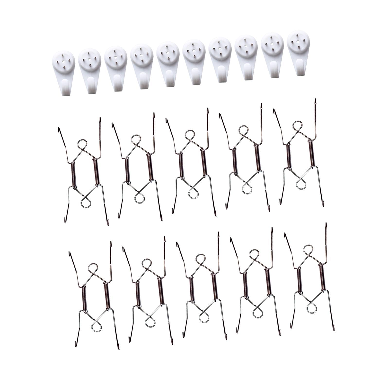 Ecomistiq 20X Invisible Plate Hangers In Various Sizes Heavy Duty Plate Display Hanger 6Inch|Dish Racks|Racks & Holders|Kitchen 