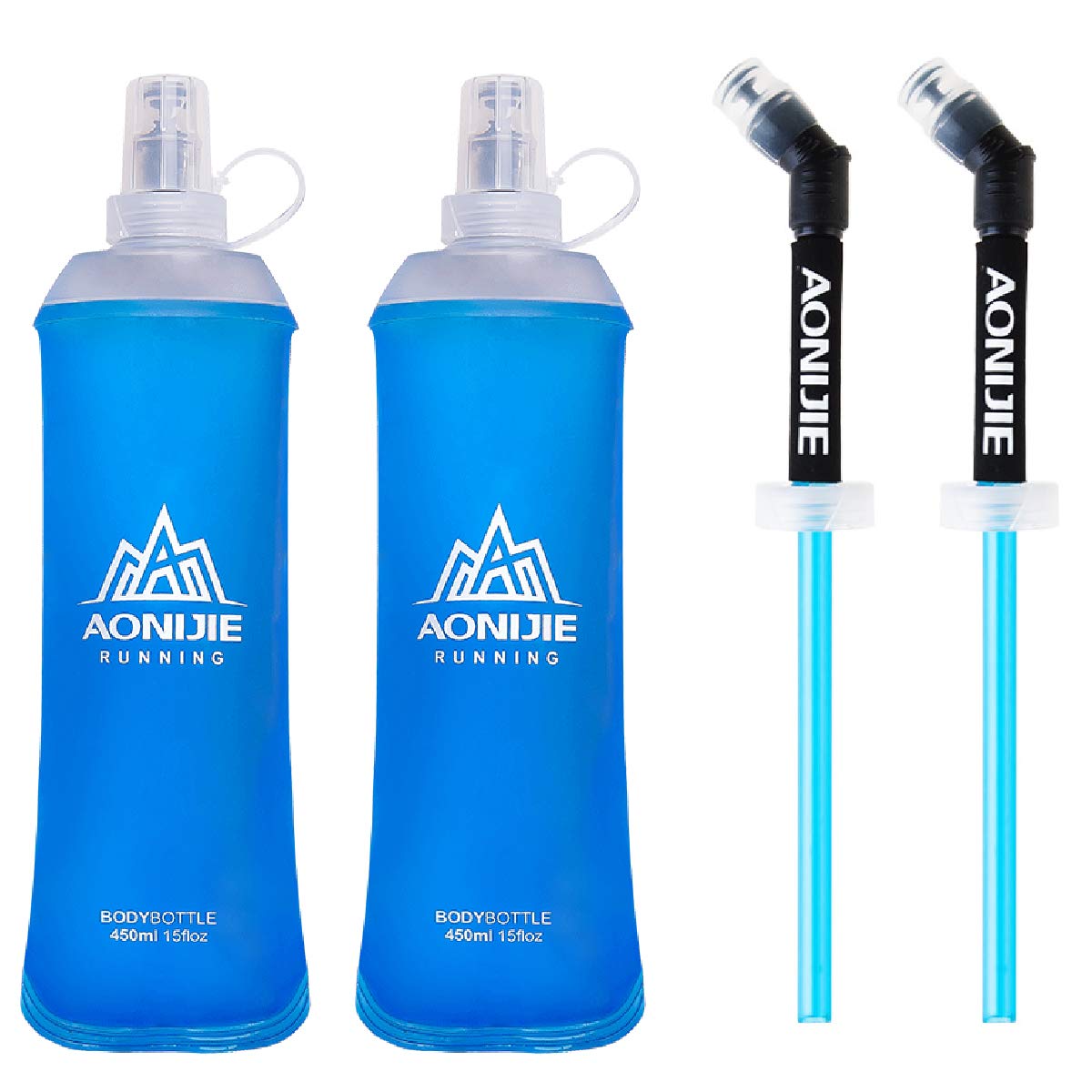 Azarxis Tpu Soft Flask Running Collapsible Water Bottles Bpa-Free Running Flask For Hydration Pack - Ideal For Running Hiking Cy