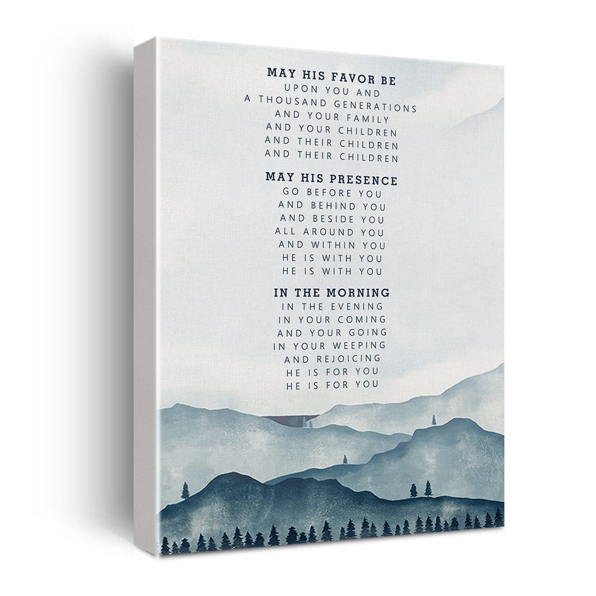 Christian Canvas Print Decor May His Favor Be Upon You And A Thousand Wall Painting Posters Watercolors Artwork Home Office Deco