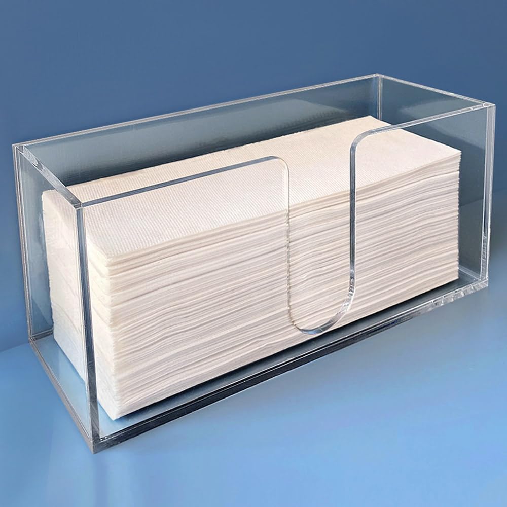 Acrylic Paper Towel Holder (5Mm Acrylic) Paper Towel Dispenser Countertop-Bathroom, Kitchen (10.75   W X 4.125   D X 5   H) Napk