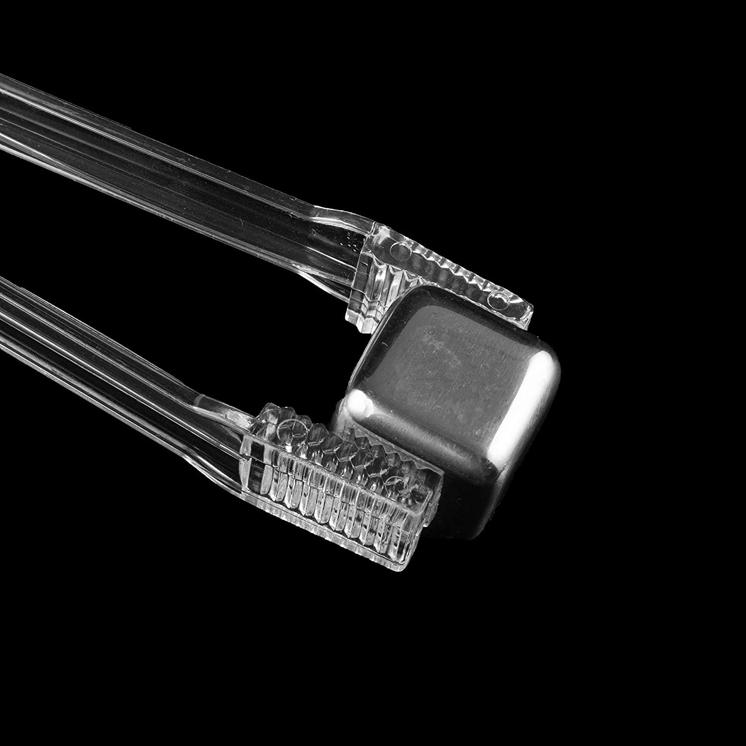 J-Chen 15Pcs Plastic Buffet Serving Tongs Mini Serving Utensil Tongs Appetizers Tongs Clear Kitchen Tongs 6.3 Inch Small Ice Ton