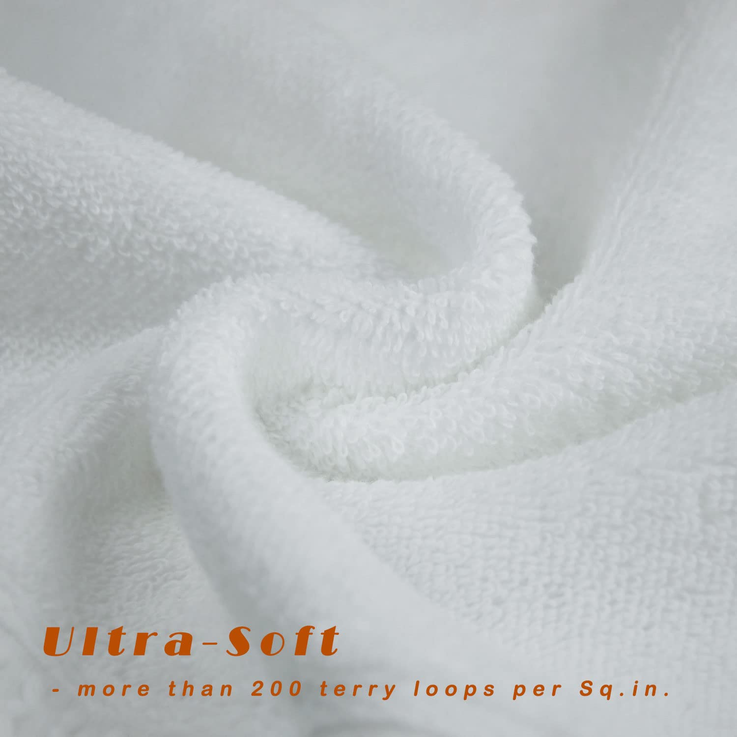 Cleanbear Extra Soft Wash Cloths Washcloths Set 6-Pack 13 X 13 Inches, Highly Absorbent Facecloths (Dark Gray & White)