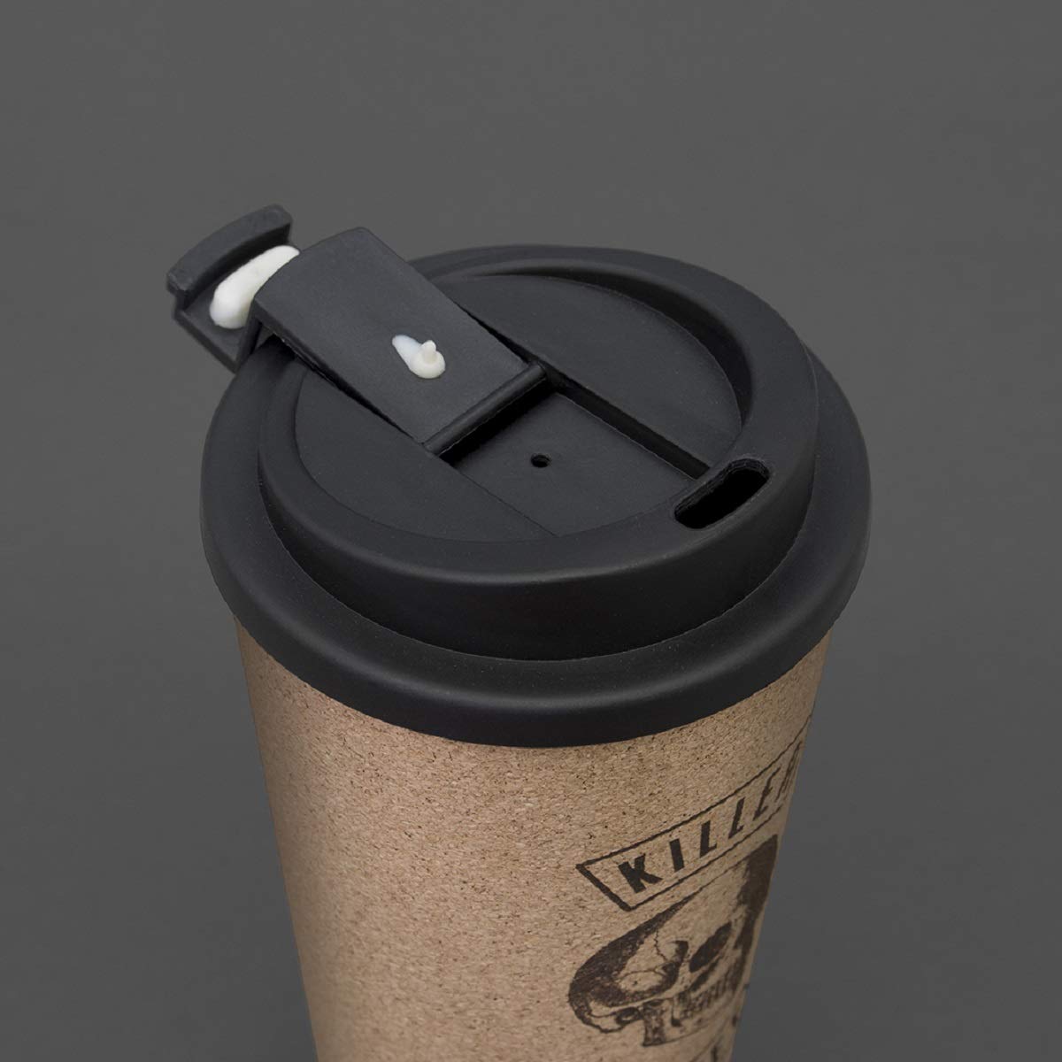 Iron And Glory Reusable Cork Leak Proof Lid And Double Walled Insulation-To Go Coffee And Tea Cup For Travel And Work, 425Ml, St