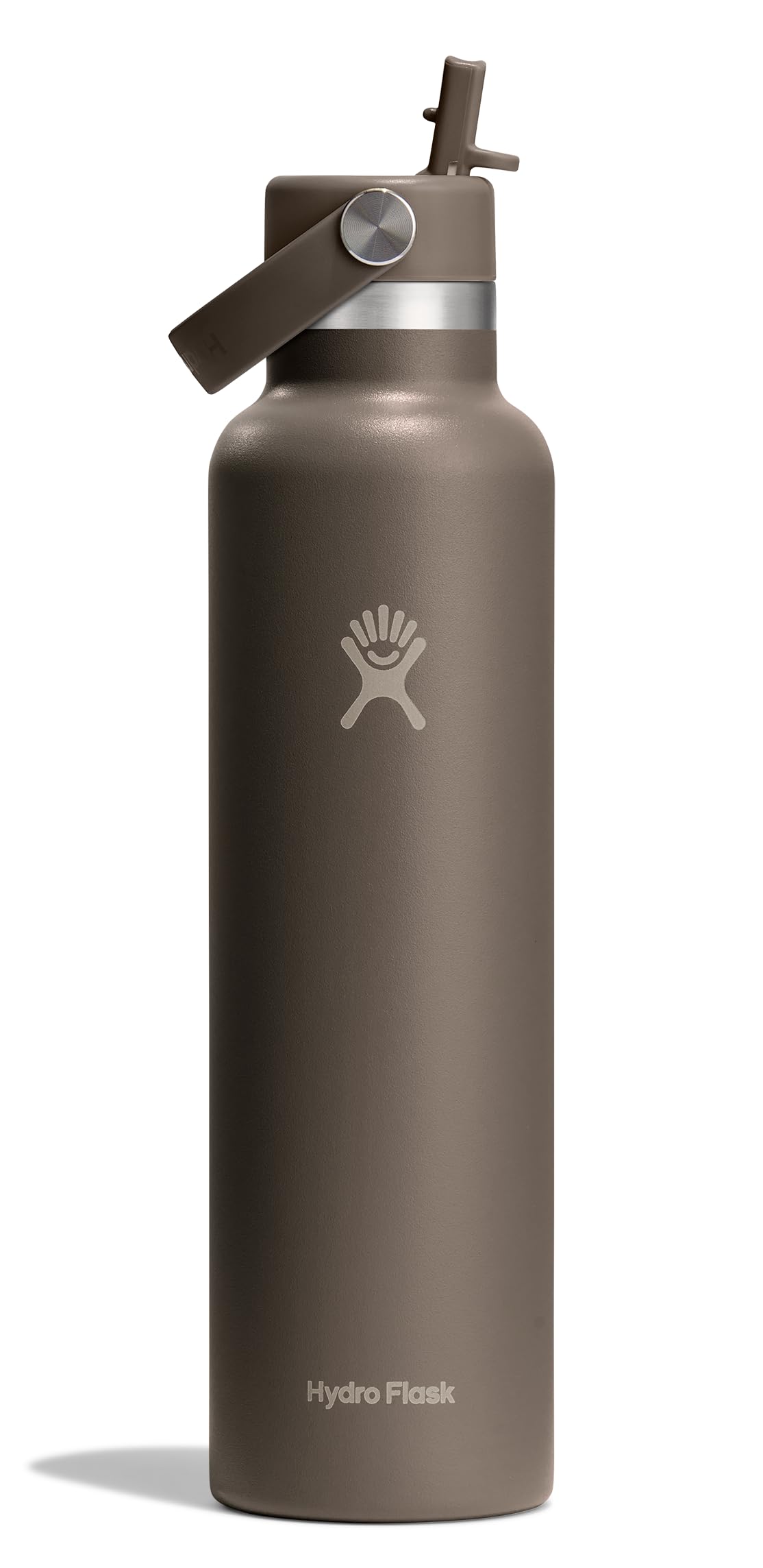 Hydro Flask Water Bottle - Insulated Stainless Steel - Straw Lid, Non Spill, Leakproof in 24 Oz Sandpiper
