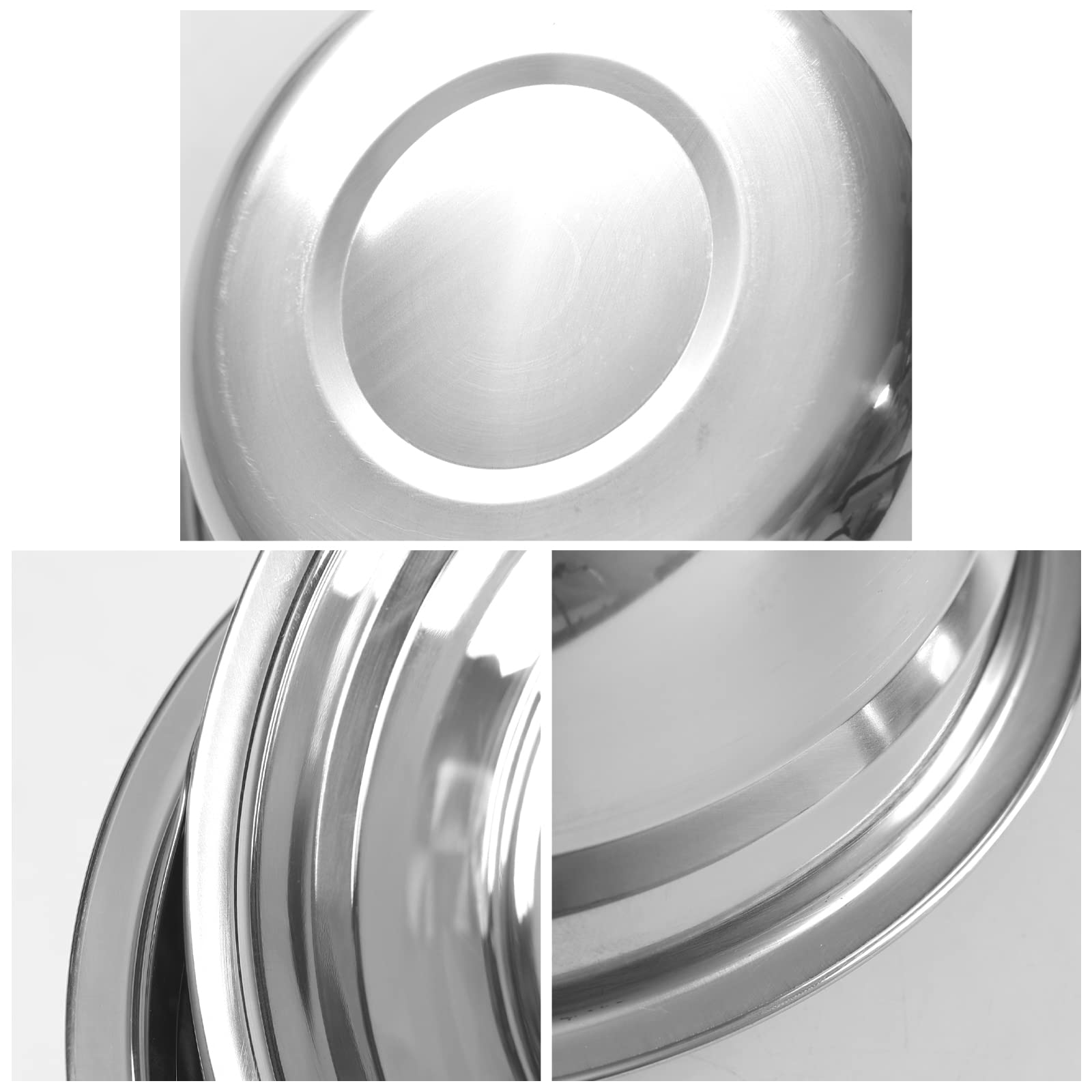 Rinboat 4 Packs Stainless Steel Mixing Bowls, Serving Bowls, 8.66 Inches