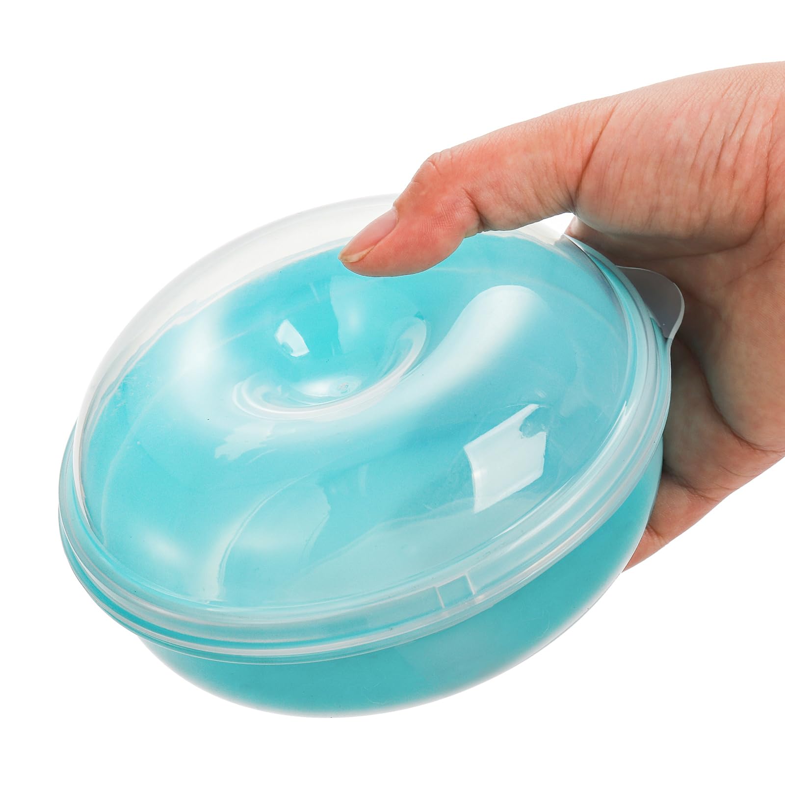 Frcctre 6 Pack Bagel Keeper, Round Bagel Fresh Saver Donut Keeper Holder, Reusable Bagel Storage Container Bagel Fruit Storage B