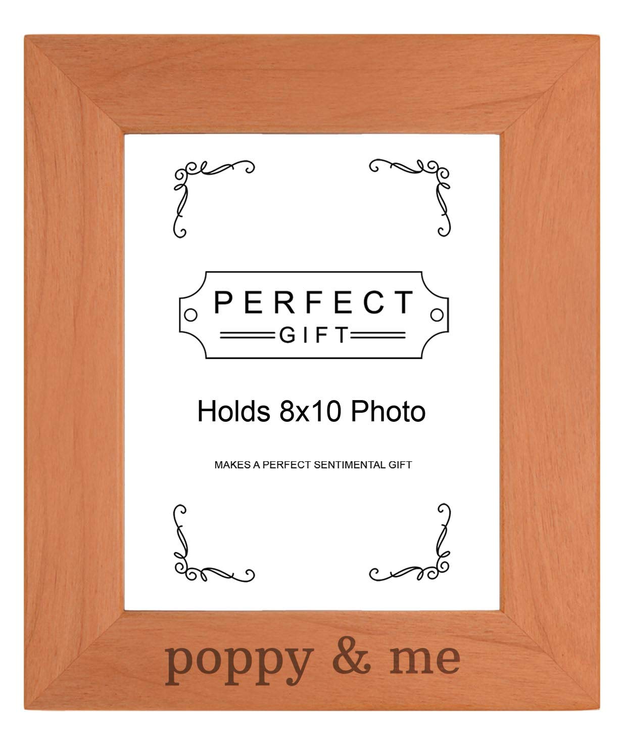 Personalized Gifts Sentimental Photo Frame Poppy & Me Wood Engraved 8x10 Portrait Picture Frame