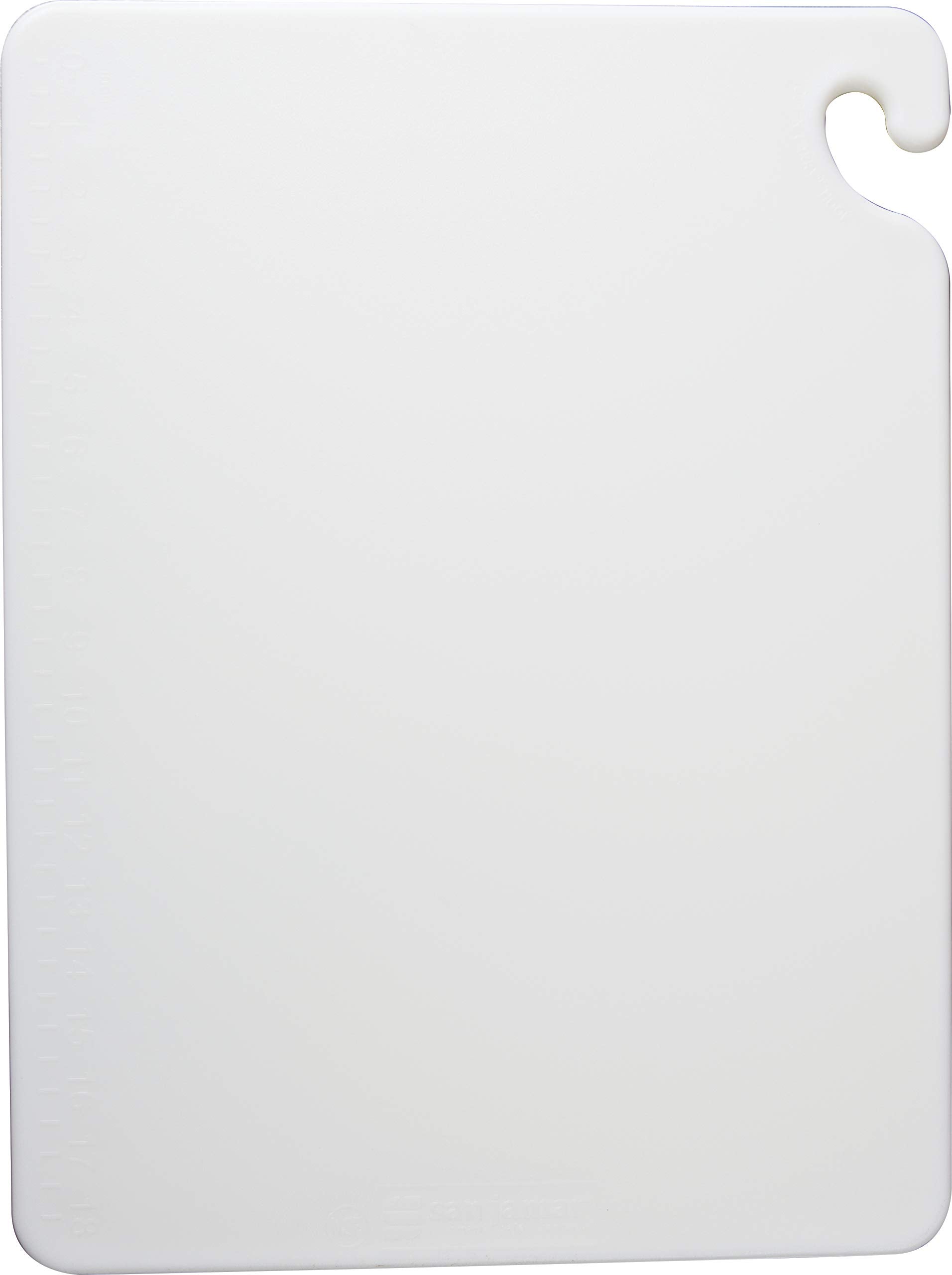 San Jamar Cb152012Wh Cut-N-Carry Color Cutting Boards, Plastic, 20W X 15D X 1/2H, White