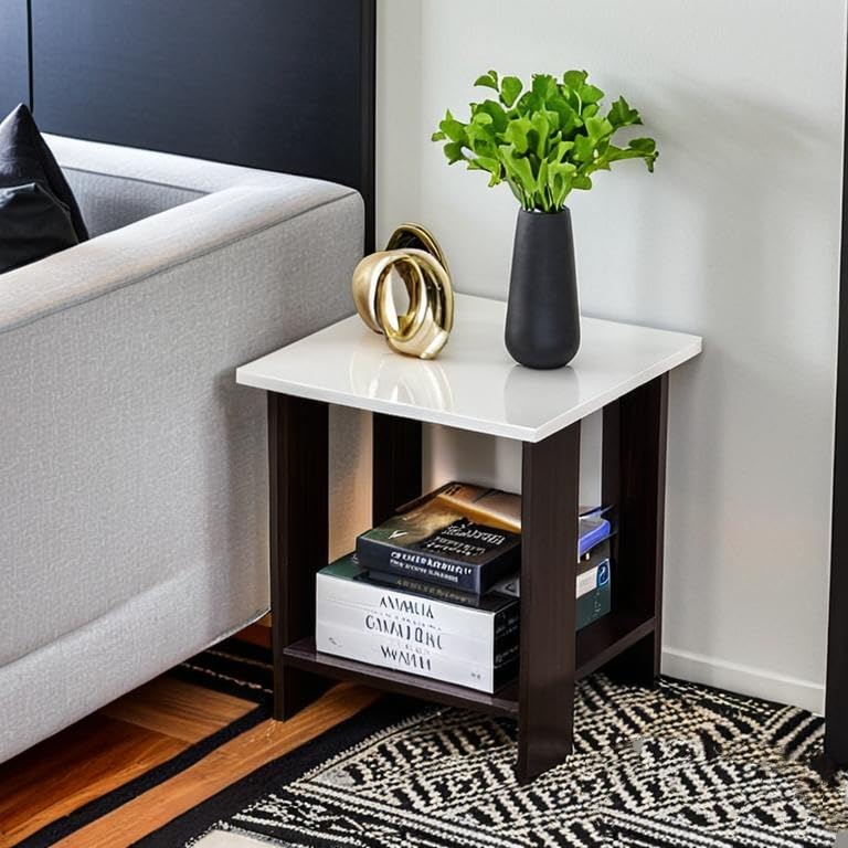 Yookeer Modern End Table With Storage Shelf, Side Tables For Bedroom, Bedside Table For Bedroom, Side Table For Bed Room, Wooden