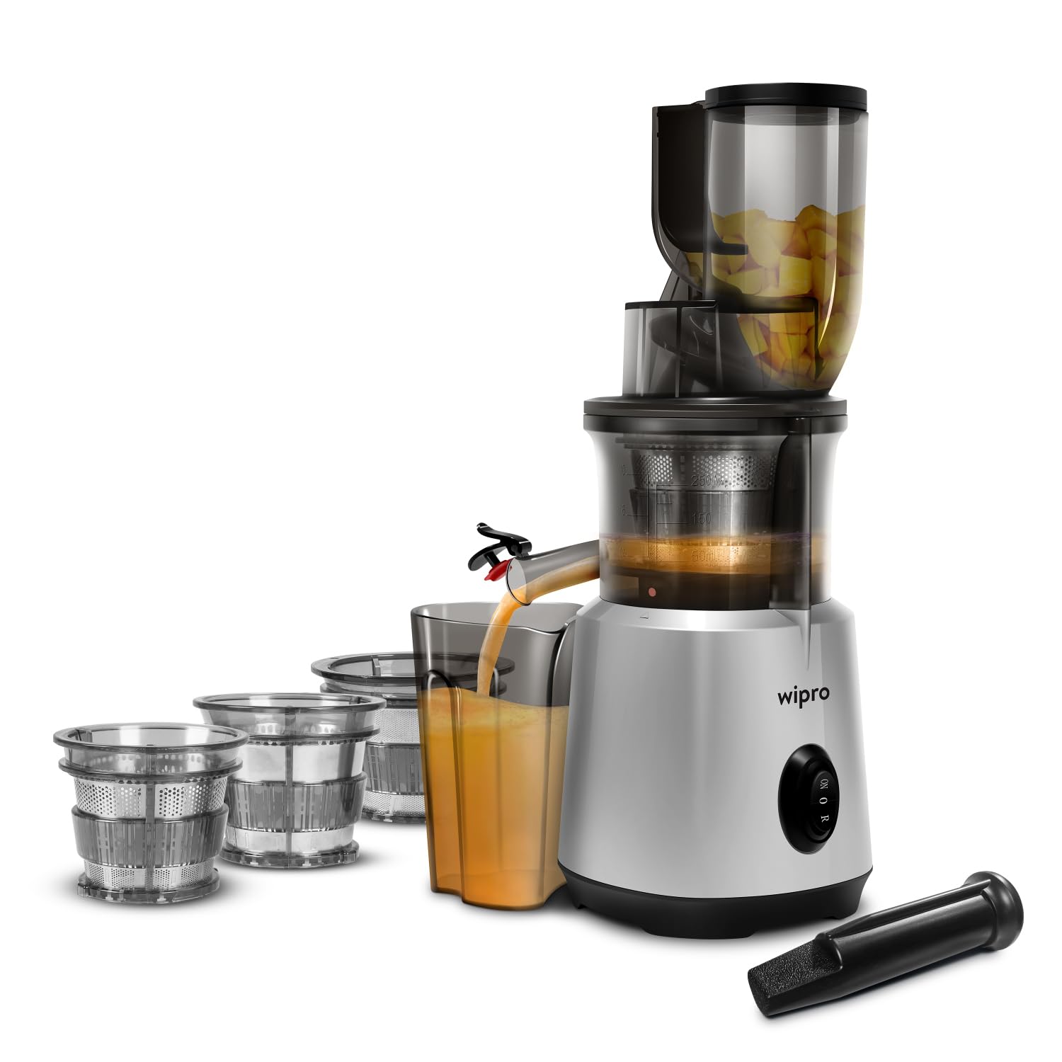 Wipro Vesta Fs101 Cold Press Slow Juicer|240 Watts 100% Copper Dc Motor For Efficient Juicing|All In One Fruit & Vegetable Juice