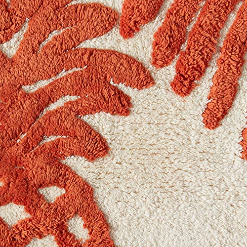 Tommy Bahama Cotton Bath Mat, Highly Absorbent, 20" x 30", Batik Pineapple Orange, Coastal Inspired Design
