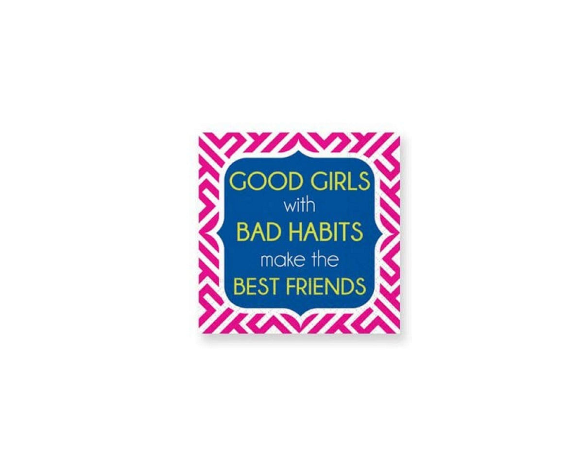 Design Design 624-07176 Bad Habits Napkin-Beverage, Multicolor