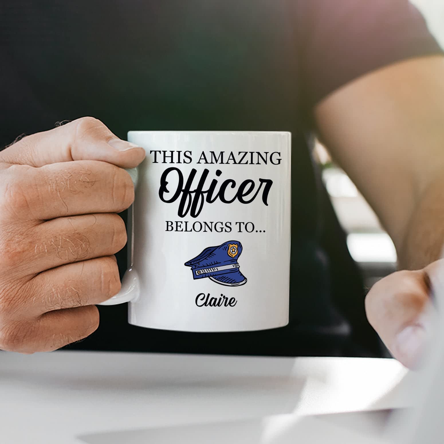 This Amazing Officer Belongs To Mug, Custom Police Officer Mug, Police Mug, Police Gift, Policeman Mug, Cop Mug, Personalized La