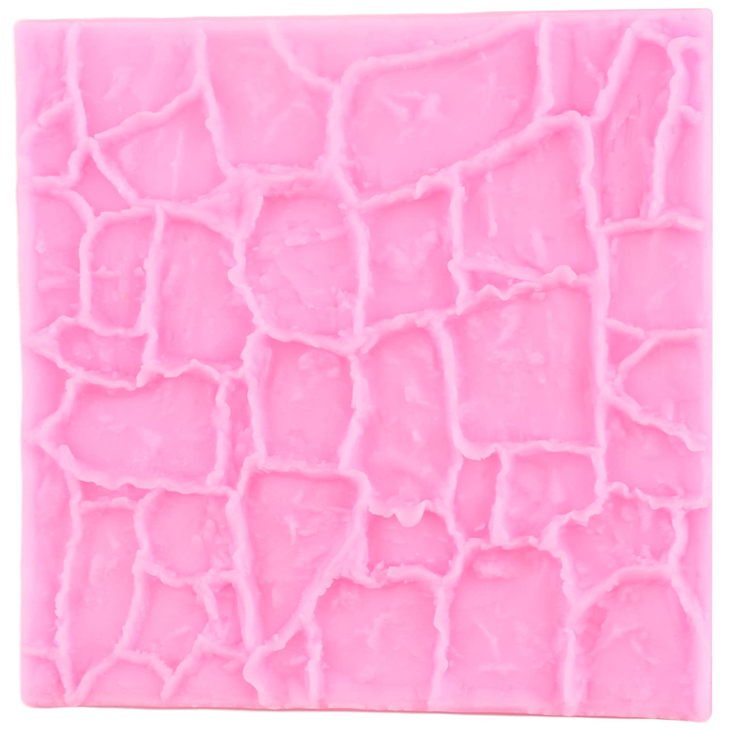 Mypracs Fairy Tales Castle Silicone Molds Cinderella Fondant Mold Rock Brick Wall Texture Molds For Baby Shower Cupcake Topper C