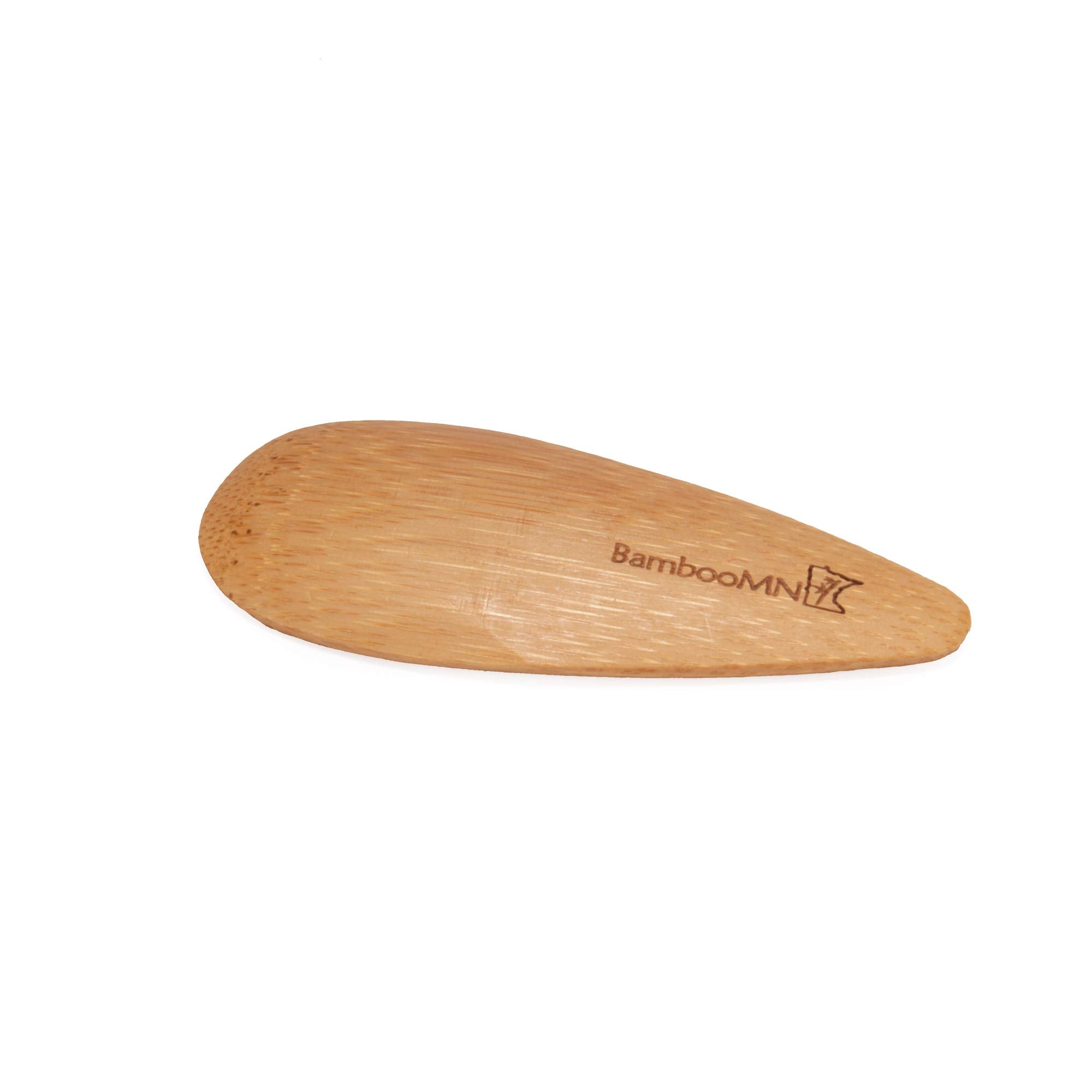 Bamboomn - 4'' Small Solid Bamboo Oval Scoop, 10Pcs