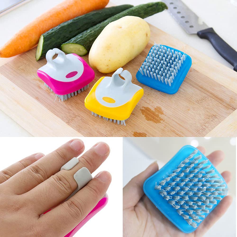Vegetable Brush Scrubber For Food, 3Pcs Fruit Brushes Veggie Scrubber Flexible Bristles Scrubber Cleaning Tool Kitchen Brush For
