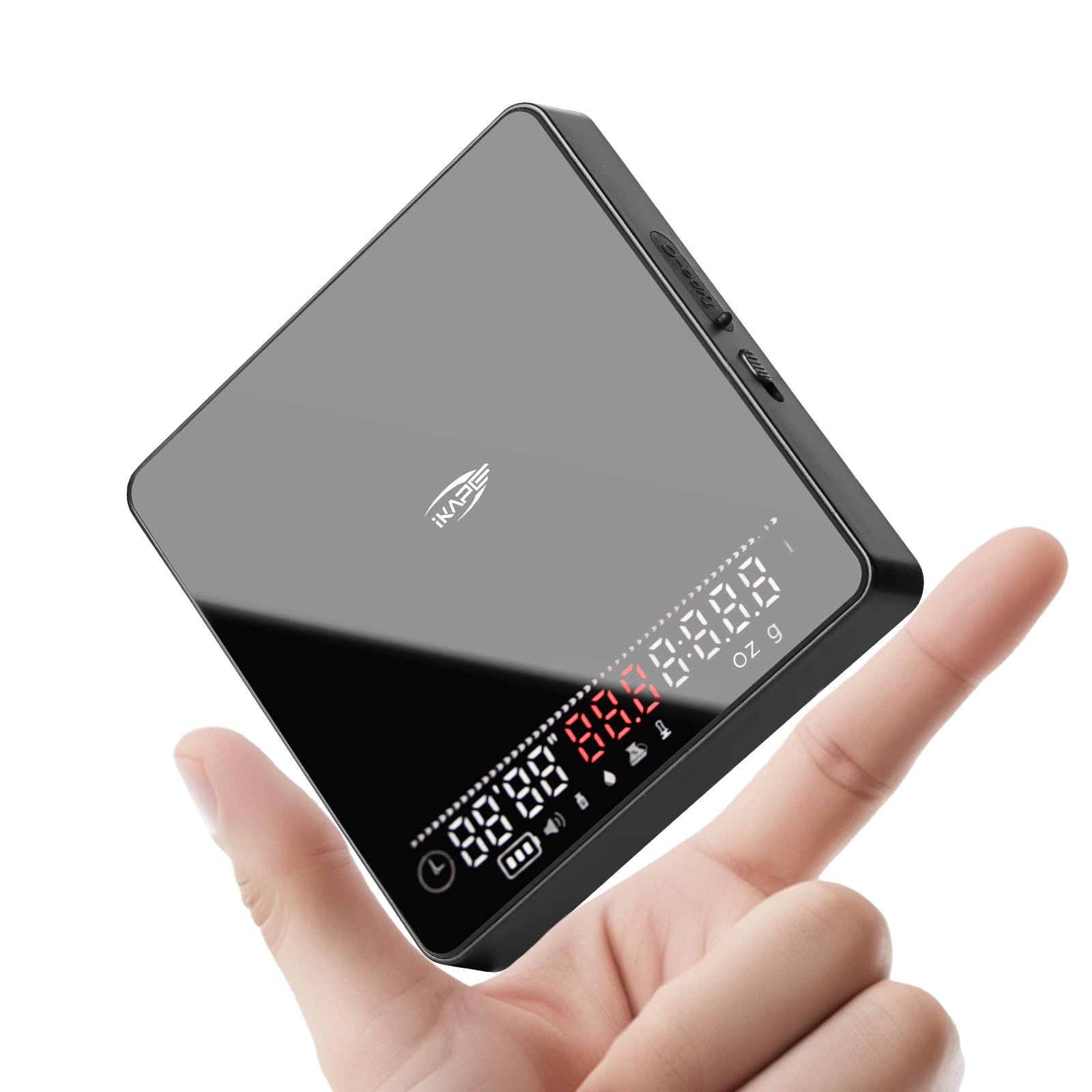 Ikape High Precision Digital Scale 0.3G To 2Kg Coffee Scale Black