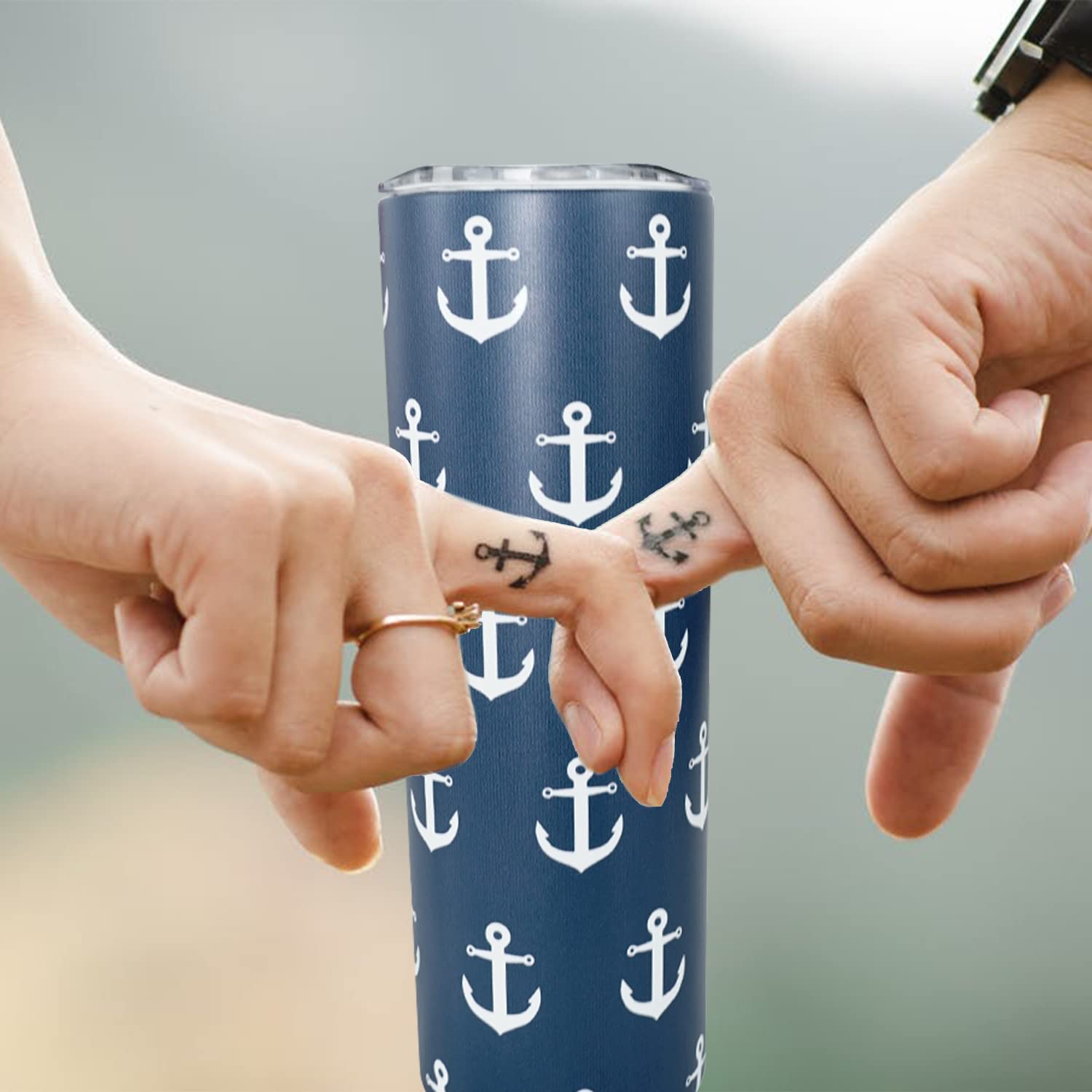 Anchor Tumbler-Boating Accessories For Boat,Lake Accessories For Women-Beach Gifts,Boat Gifts,Boating Gifts For Women,Anchor Gif