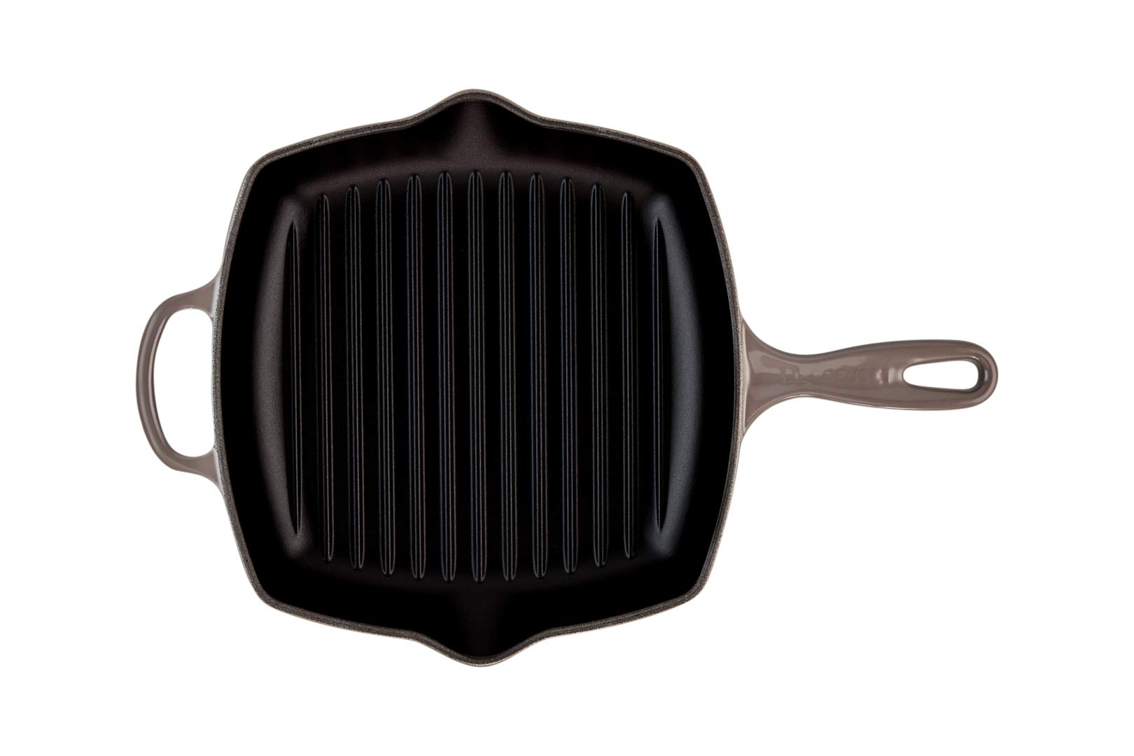 Le Creuset Enameled Cast Iron Signature Square Skillet Grill, 10.25, Oyster