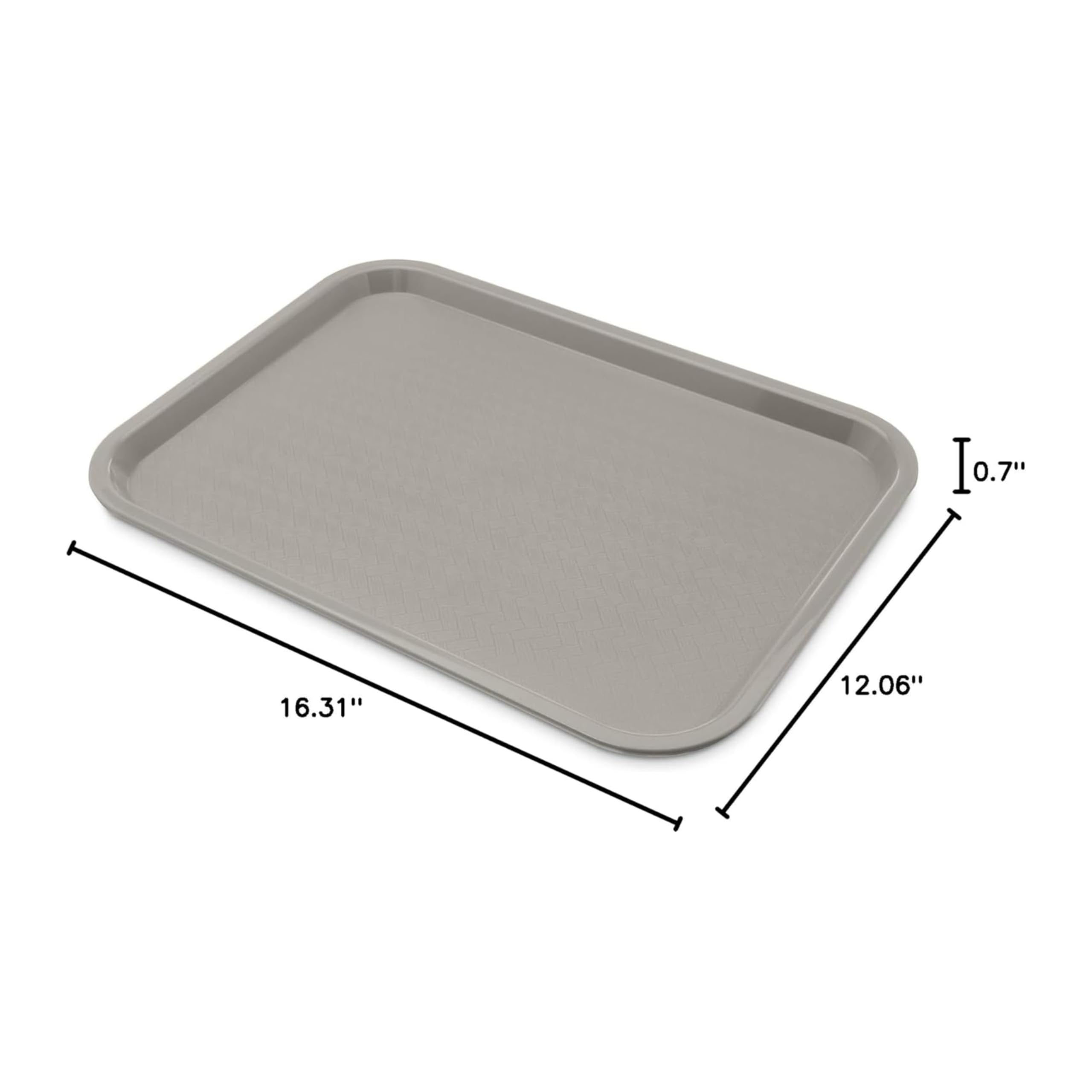 Carlisle FoodService Products CT121623 Caf Standard Cafeteria / Fast Food Tray  12'' x 16''  Gray
