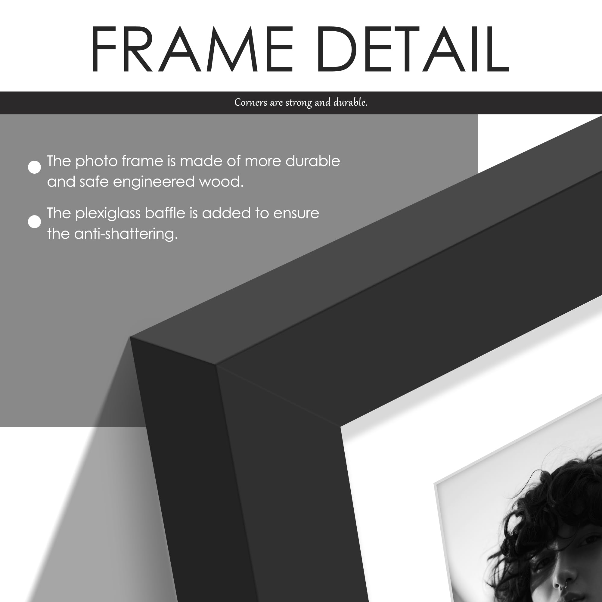 DUENPY 8.5x12 Collage Picture Frame, 5x7 Collage Picture Frame, Displays Double 5x7 inch Photos, Wall Decor Wall Hanging or Tabl