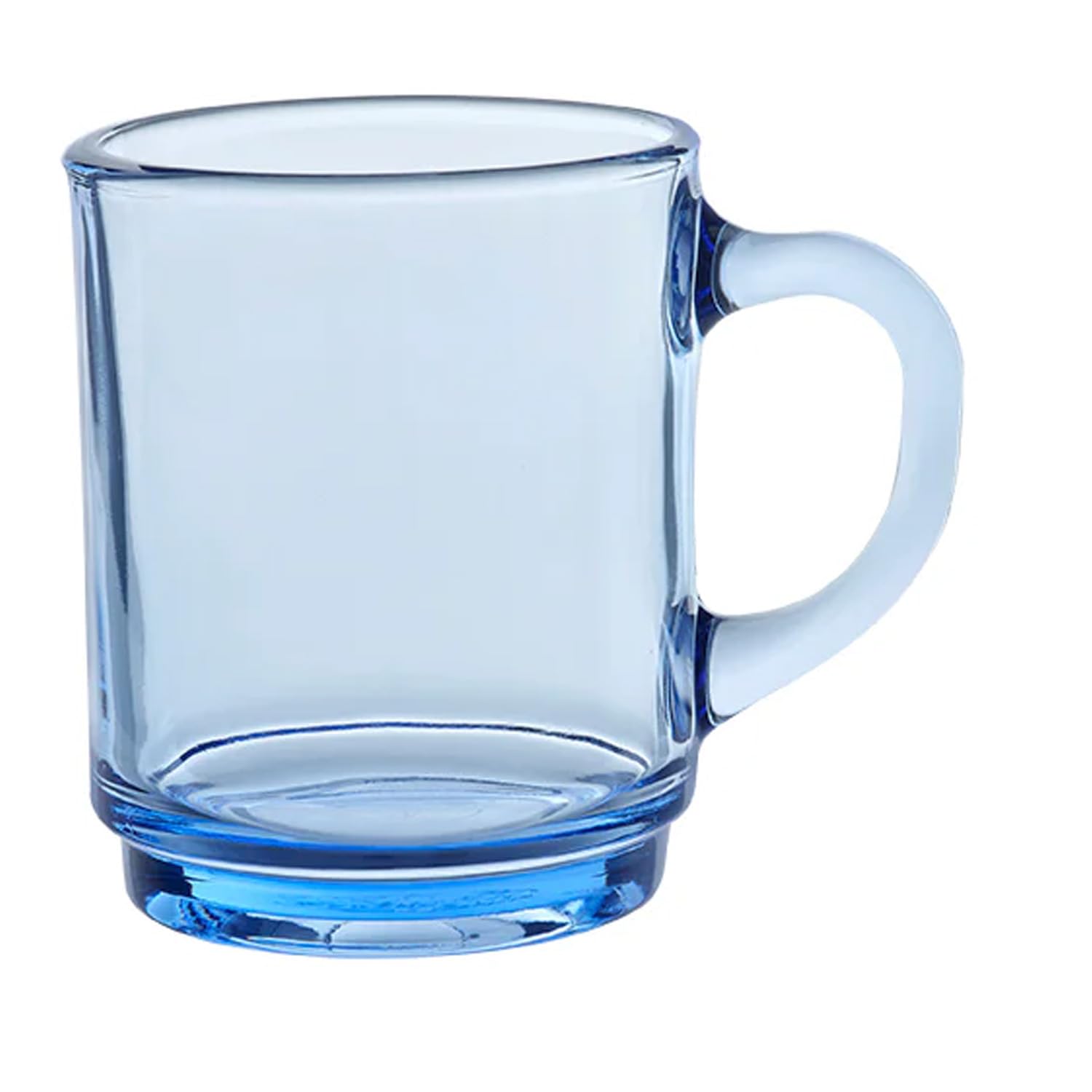 Duralex - 4020BR06 - Versailles Glass Mugs - 7 cm - Pack of 6 - Navy Blue Colour