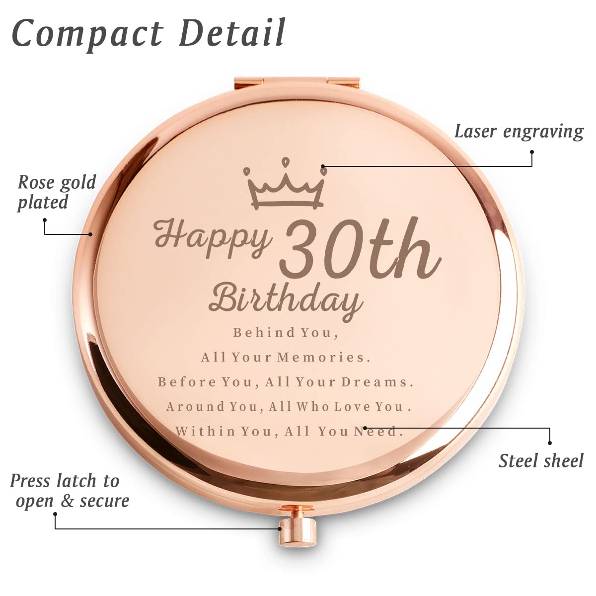 30th Happy Birthday Gifts for Women, Best Female Presents for 30 Year Old Ladies Her Daughter Granddaughter Sister Wife Girlfrie
