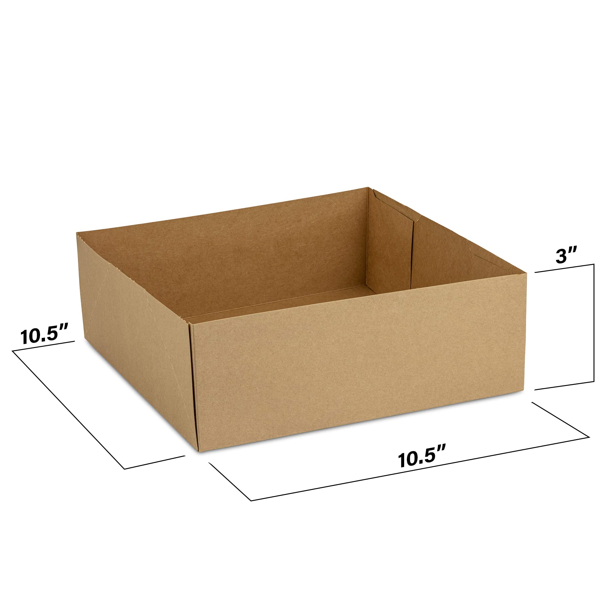 Mt Products Large Paper Stadium Food Tray - Pack Of 20 Pop-Up Kraft Movie Snack Boxes - Made In The Usa