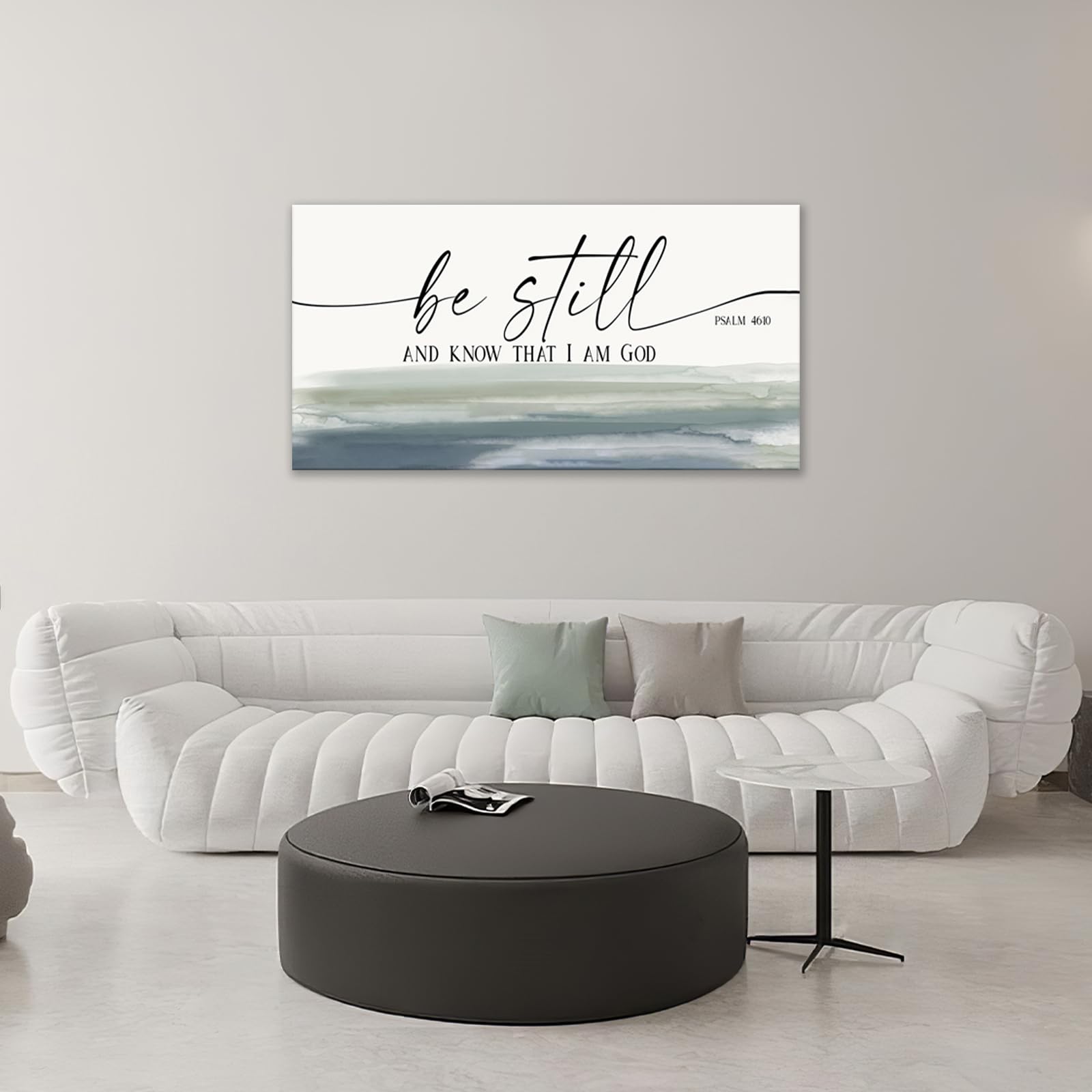 Large Christian Wall Art Bible Verse Psalm Pictures Wall Decor Be Still And Know That I Am God Canvas Painting Print Modern Home