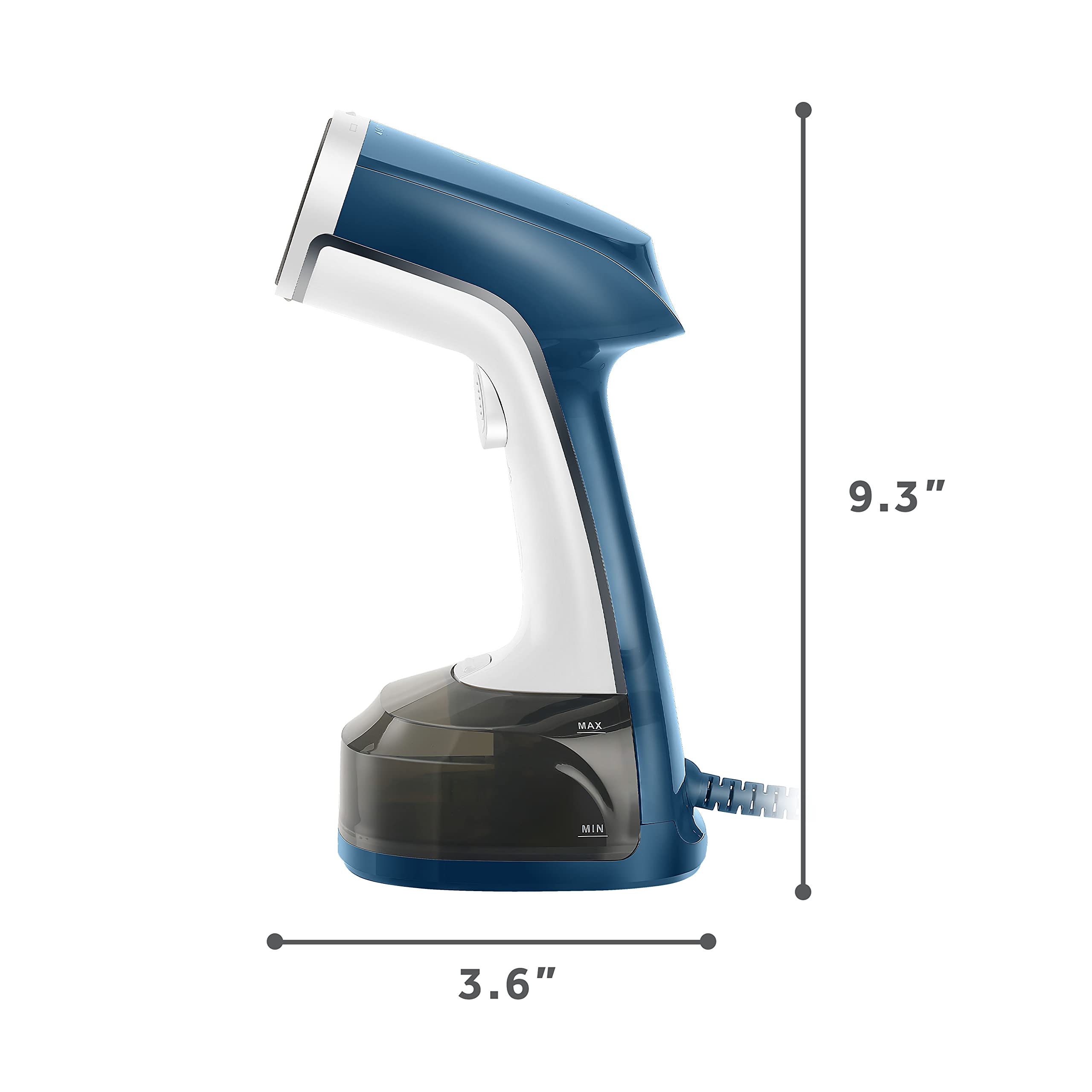 Sunbeam Handheld Steamer 1200W - Dual Steam Settings, Fast 30s Heat-Up, Bristle Brush, One Size, Blue Finish