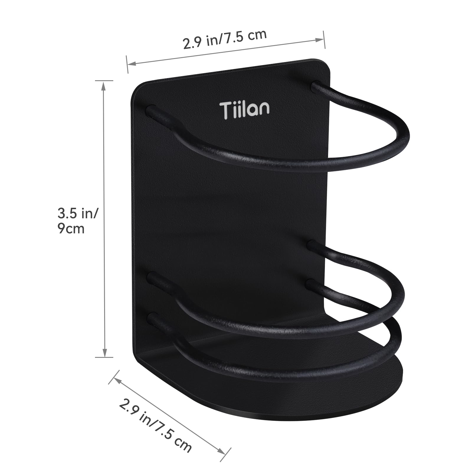 Tiilan Toothbrush Holder Wall Mounted, Bathroom Storage Stand For Razor, Toothpaste - Self Adhesive, Stainless Steel, Black