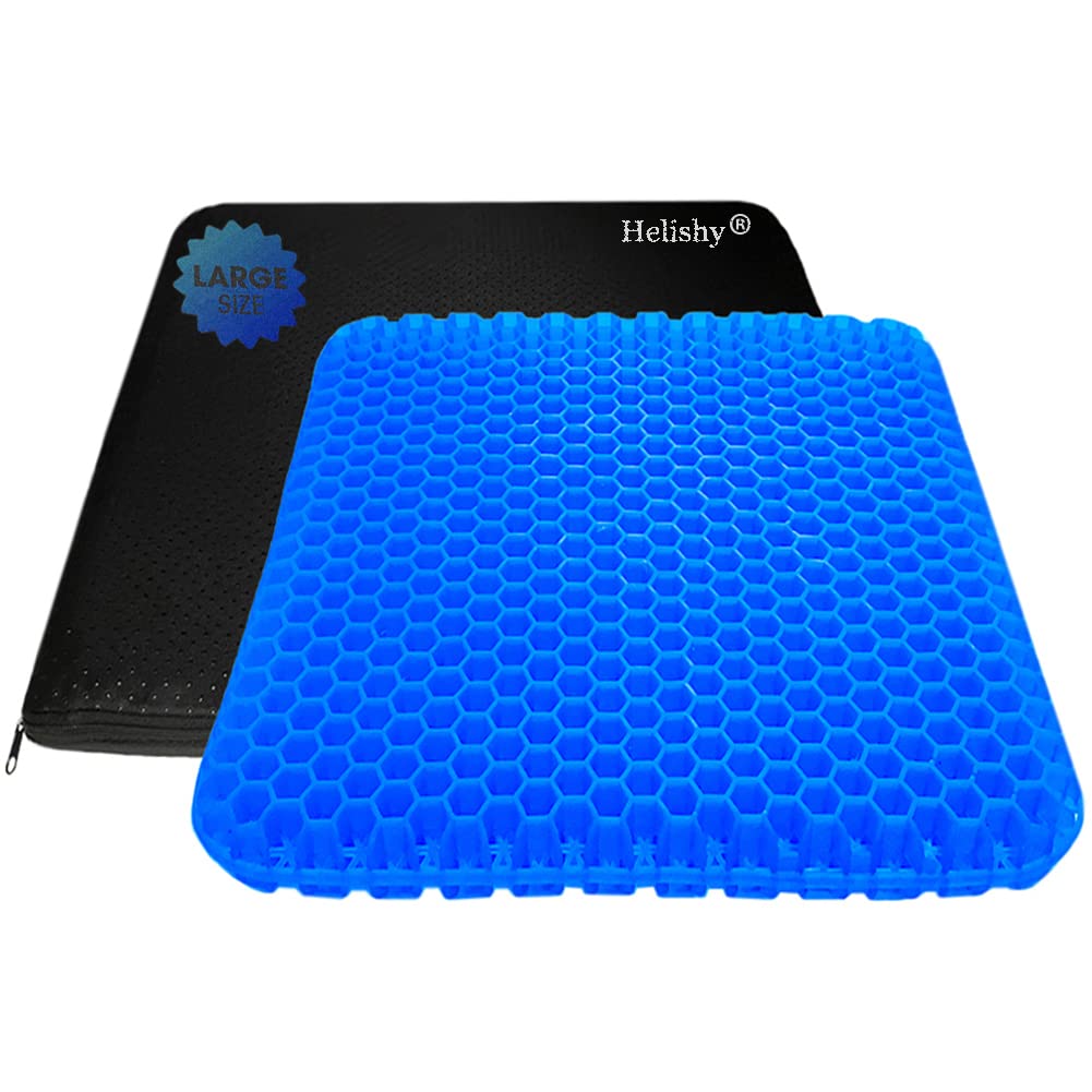 Large Gel Seat Cushion, Double Layer Egg Gel Cushion For Car Seat Office Wheelchair Chair, Breathable Chair Pads Help In Relievi