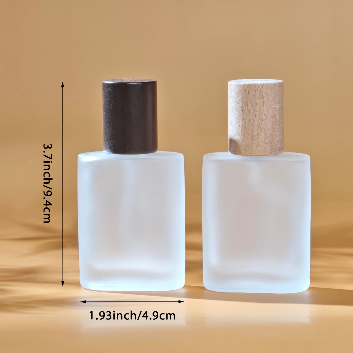 Yerpkefey 30Ml/1.0 Oz Glass Spray Bottle Perfume Atomizer,Travel Vintage Perfume Bottles Empty Refillable Spray Bottle 2Pack (A3