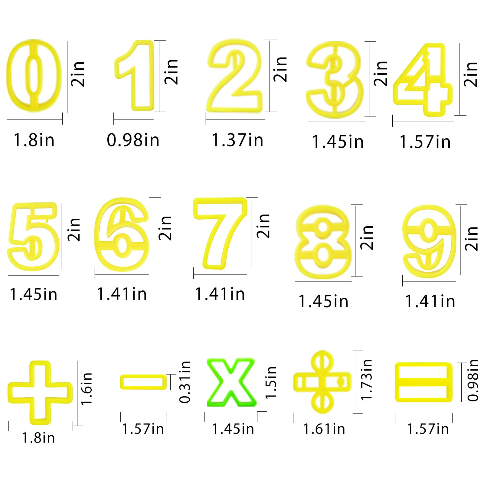 Worldity 41 Pcs Plastic Mini Cookie Cutter, Mini Alphabet And Number Cookie Cutters, Food Grade Safe Biscuit Cutter Shapes For B