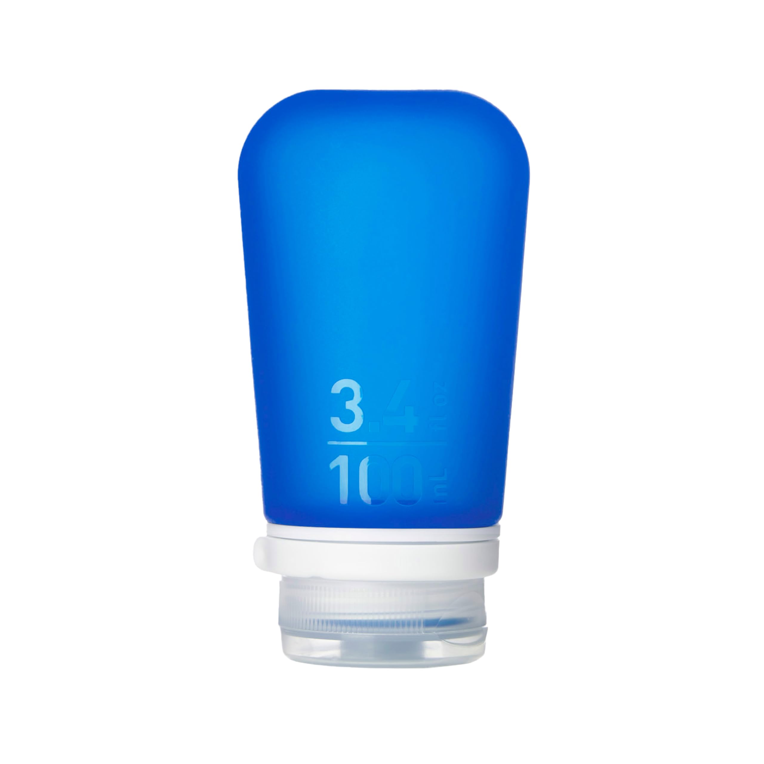 Humangear Gotoob+ (Large) | Refillable Silicone Travel Bottle | Locking Lid | Food-Safe Material | Dark Blue, Large (3.4 Fl.Oz.;
