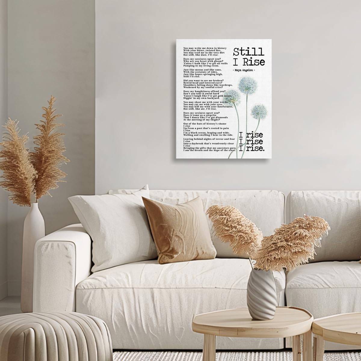 Maya Angelou Quotes Wall Art, Feminist Wall Art, Inspirational Quote Decor, Maya Angelou, Still I Rise Quotes Wall D  Cor, Motiv