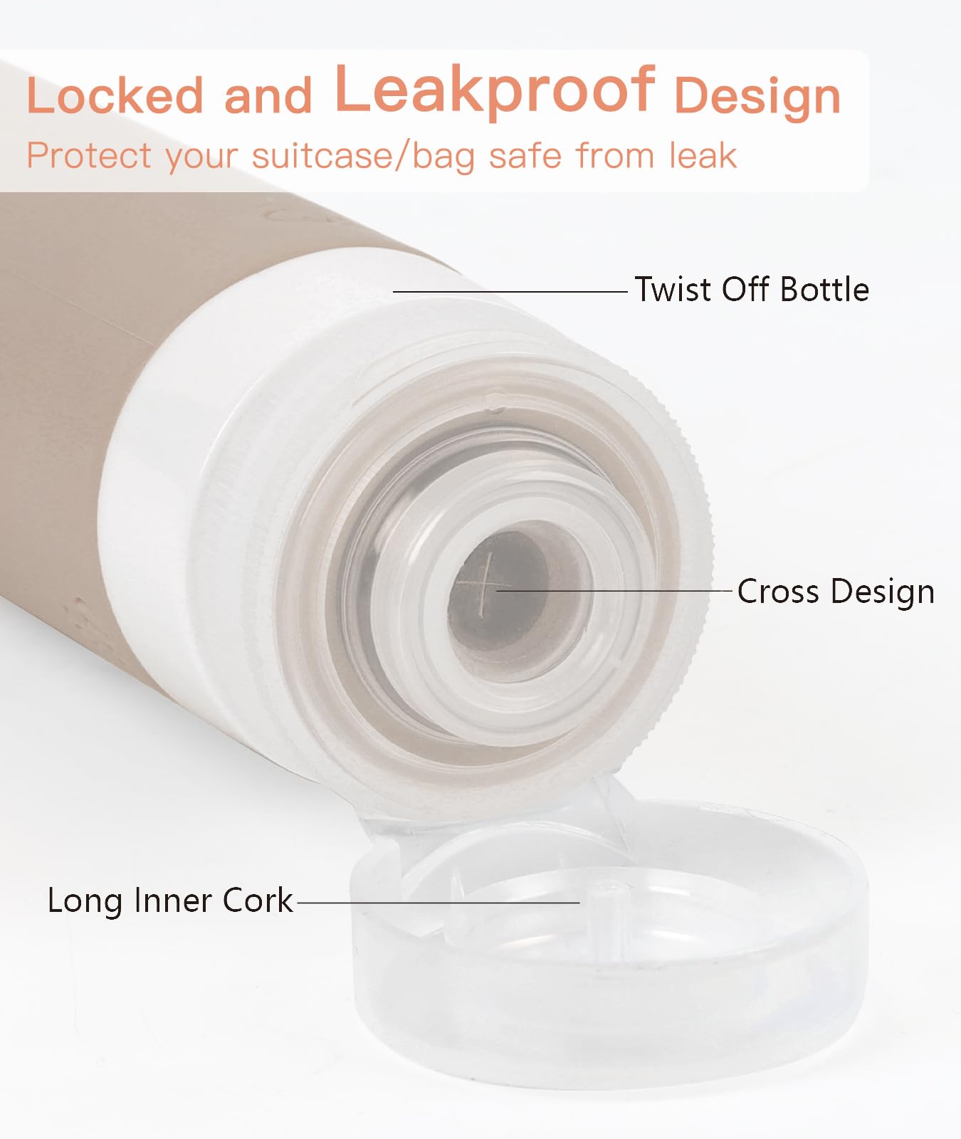 Quatish Travel Bottles For Toiletries?Original Patented?, 3 Oz Tsa Approved Leak Proof Travel Size Containers, Silicone Shampoo