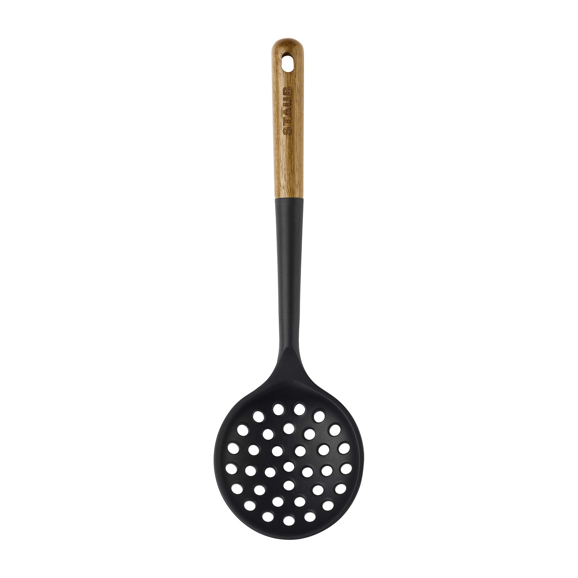 Staub Skimmer Spoon, Perfect For Straining Or Lifting Meat And Veggies From Broth, Durable Bpa-Free Matte Black Silicone, Safe F