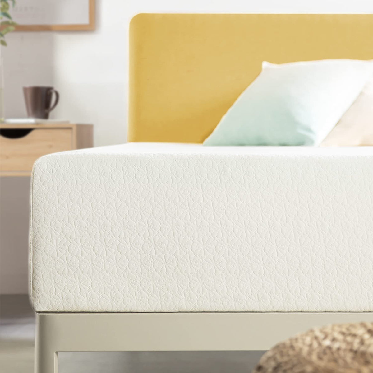 Best Price Mattress 14 Signature Green Tea Memory Foam Mattress, Twin, White