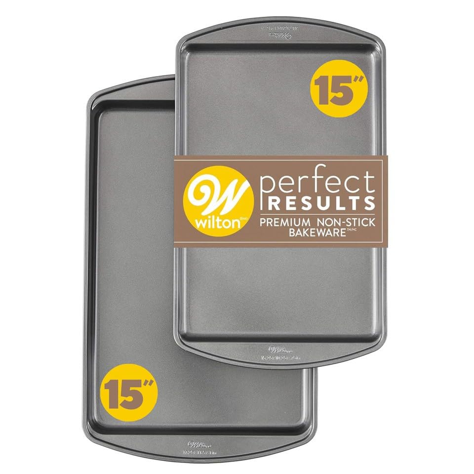 Wilton Perfect Results Nonstick Cookie Sheet Set, Dishwasher Safe, 2Piece