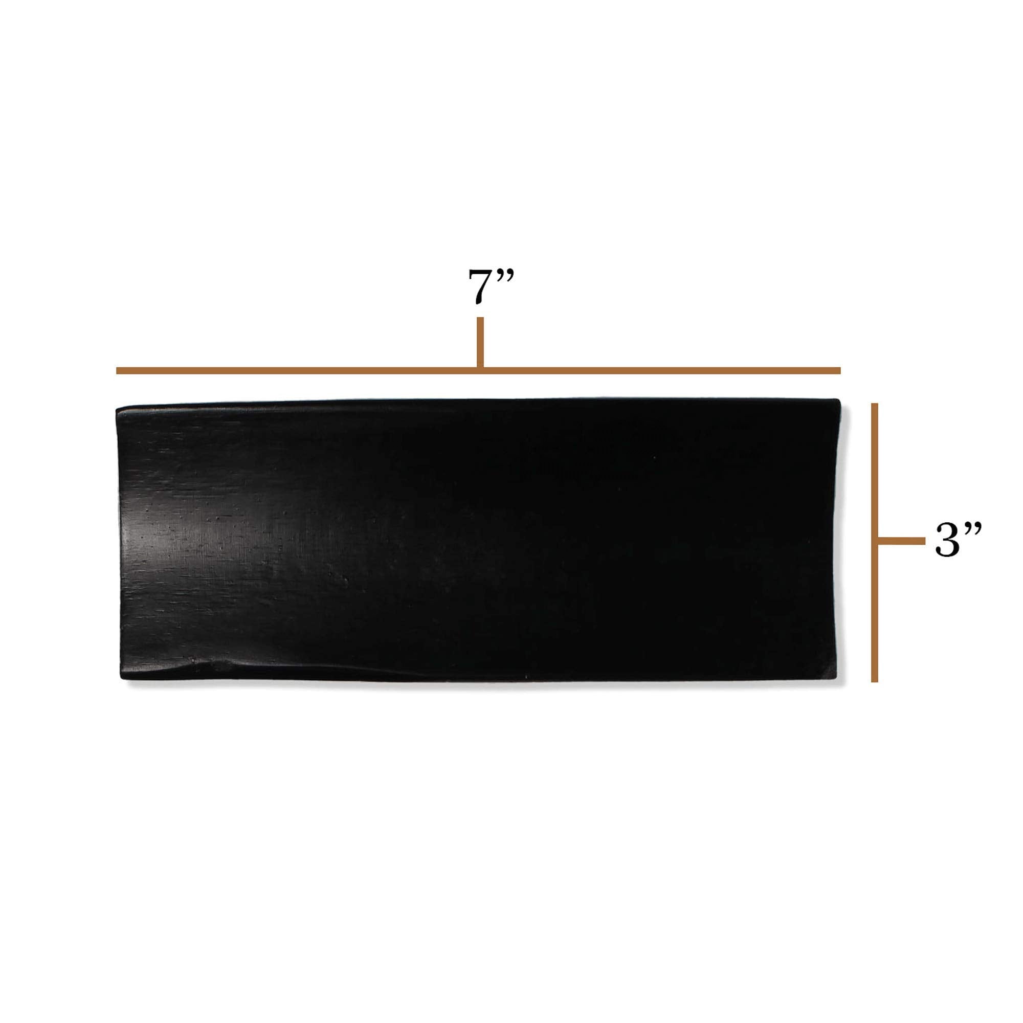 Reusable Bamboo Black Rectangle Sushi Serving Tray Plate 7'' X 2.8'' - 10 Pieces