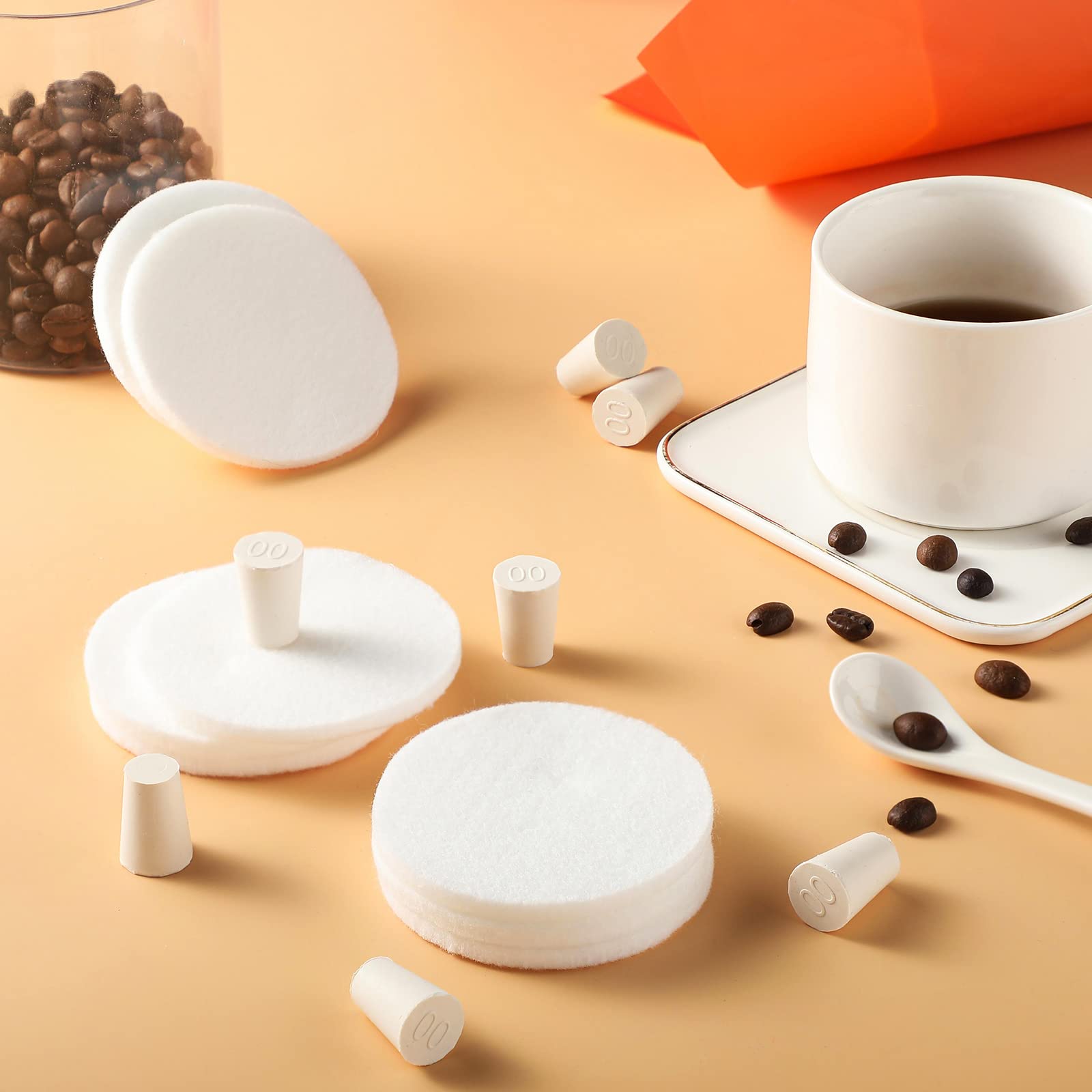 20 Pack Cold Brew Coffee Filters Include 8 Coffee Filter 12 Reusable Coffee Filter Replacement Rubber Stoppers Kit for Cold Brew System