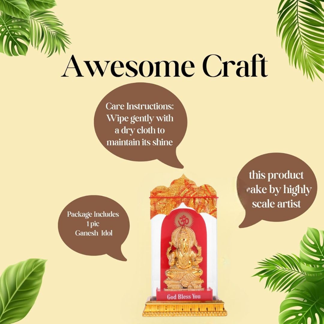 Awesome Craft Ganesha Idol Car Dashboard Idolganesha Murti Ganpati Idol For Home Decor Puja Lord Ganesh Statue Gift For Office D