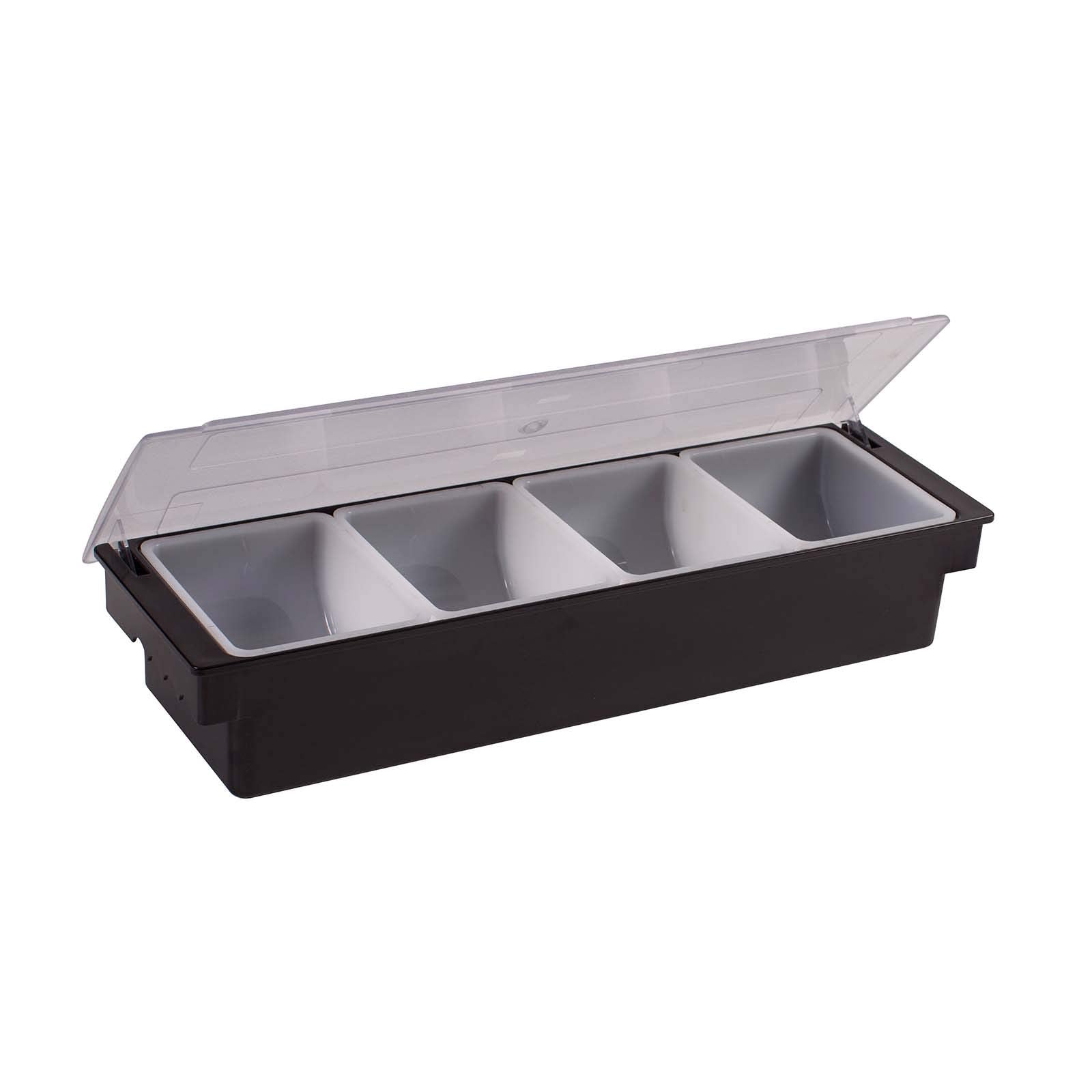 Winco CCH-4 4-Compartment Condiment Holder,Black,Medium
