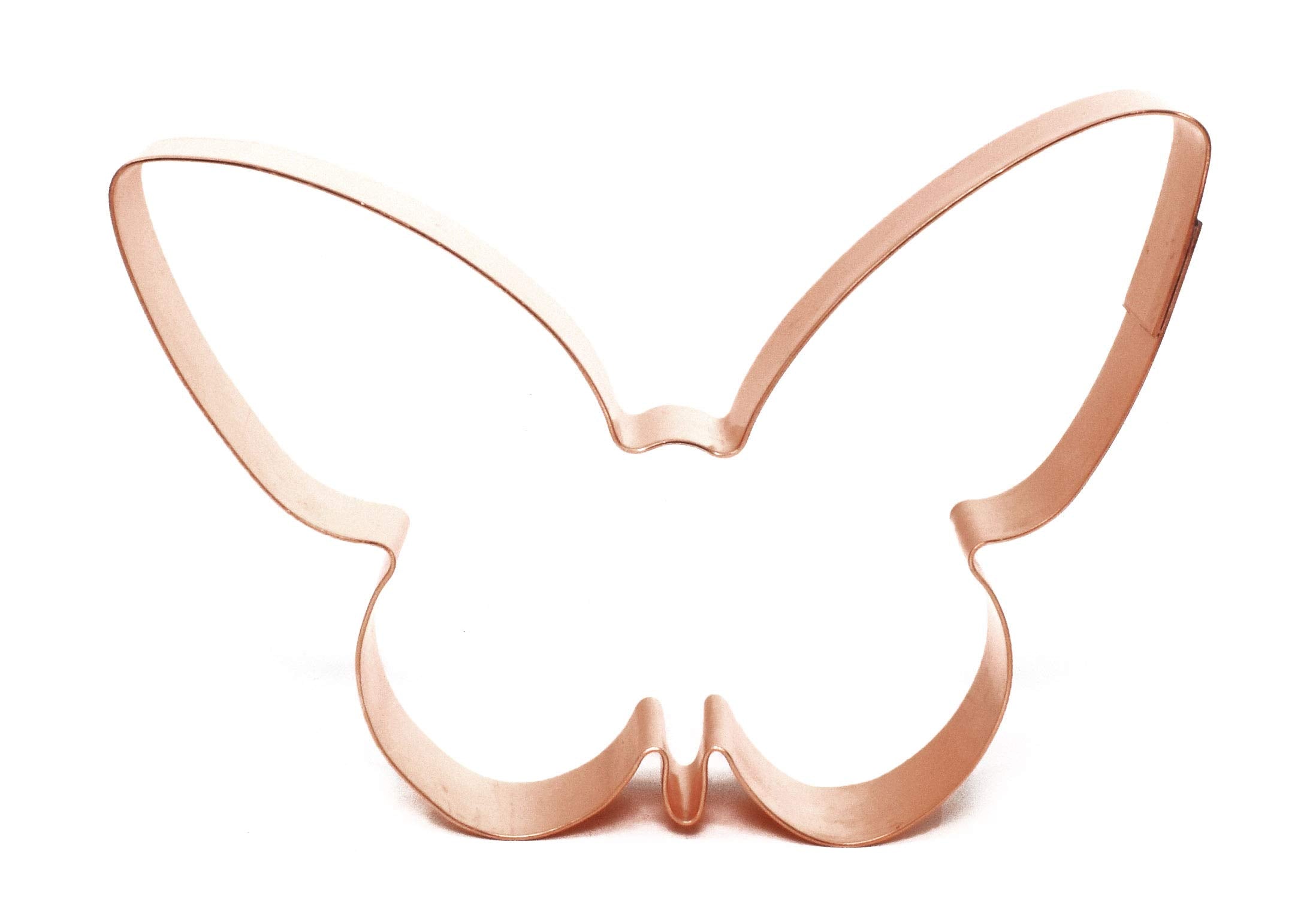 Elegant Butterfly Insect Cookie Cutter 4.75 X 3.25 Inch - Handcrafted Copper Cookie Cutter By The Fussy Pup