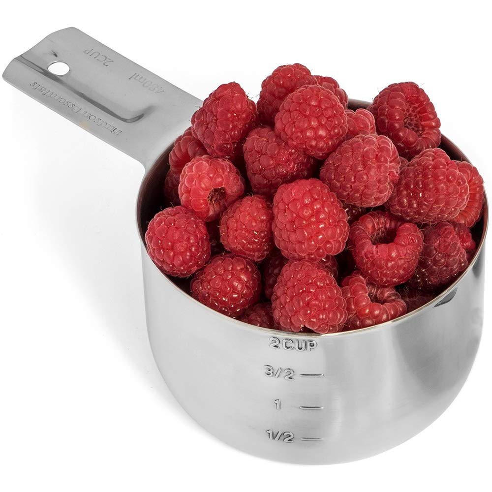 Hudson Essentials Stainless Steel Measuring Cups And Spoons Set (1 Piece 2-Cup)