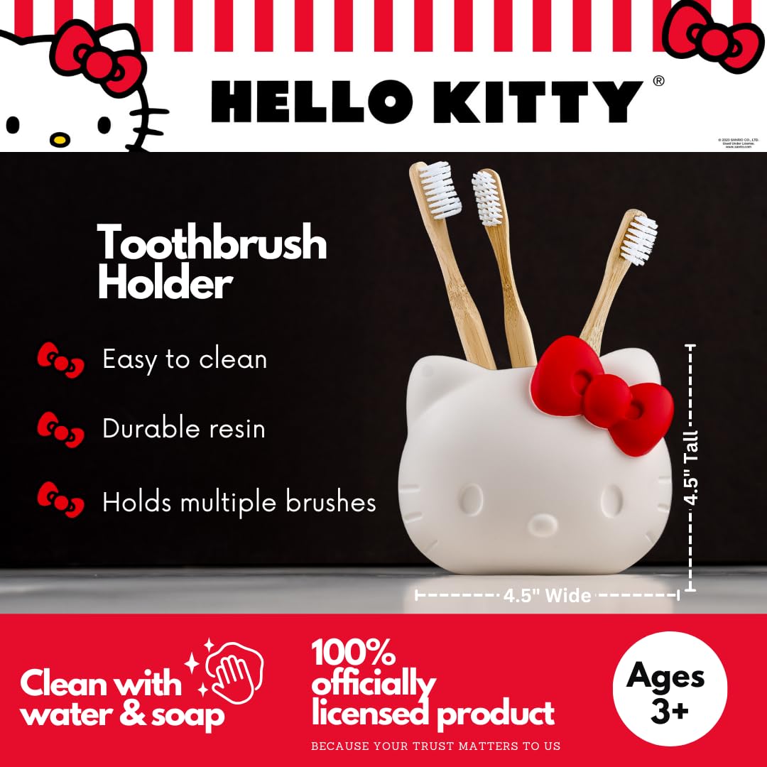 Collectibles Hello Kitty Toothbrush Holder - Makeup Brushes/Pens Tumbler, (Officially Licensed Product) By Franco