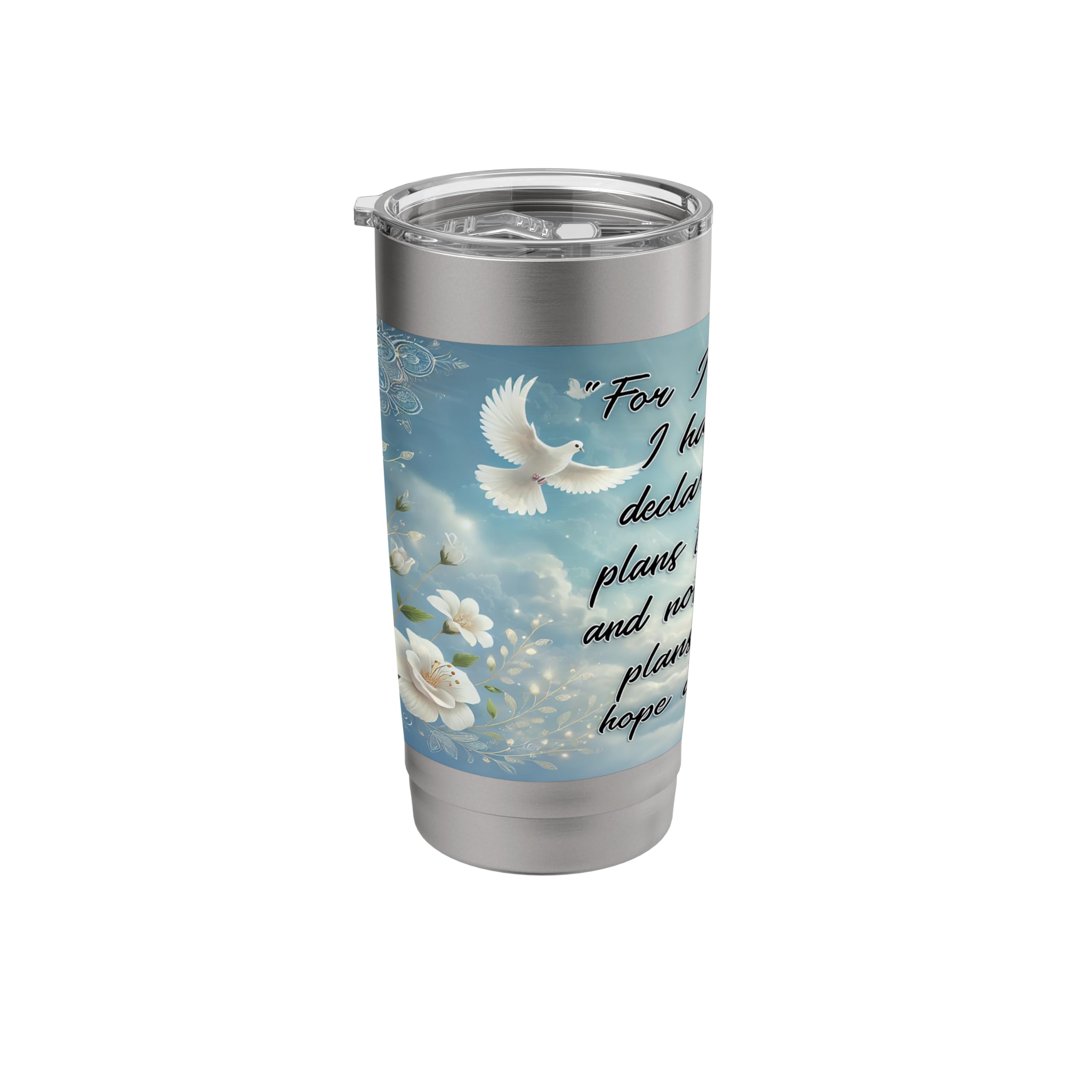Heavenly Hope  Jeremiah 29:11 Bible Verse Stainless Steel Insulated Tumbler